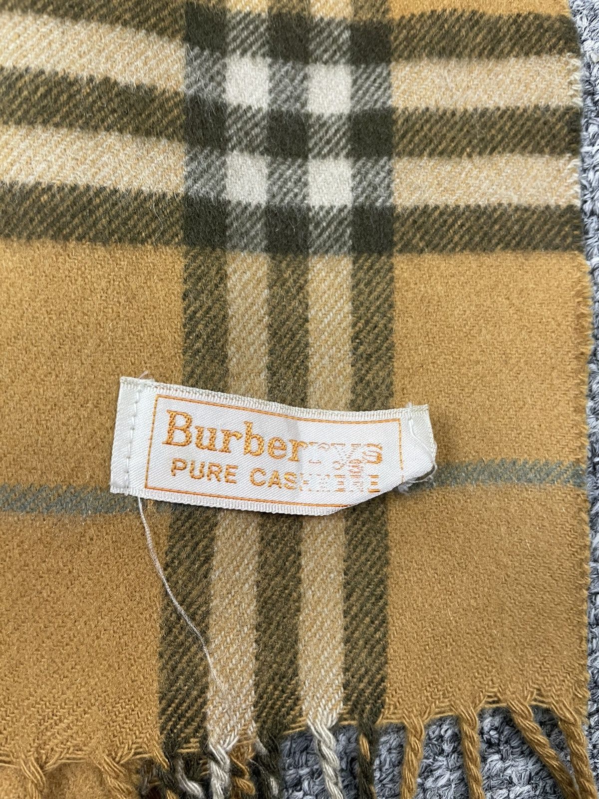 Burberry × Vintage Vintage Burberry Nova Check Cashmere Scarf Muffler Size ONE SIZE - 5 Thumbnail