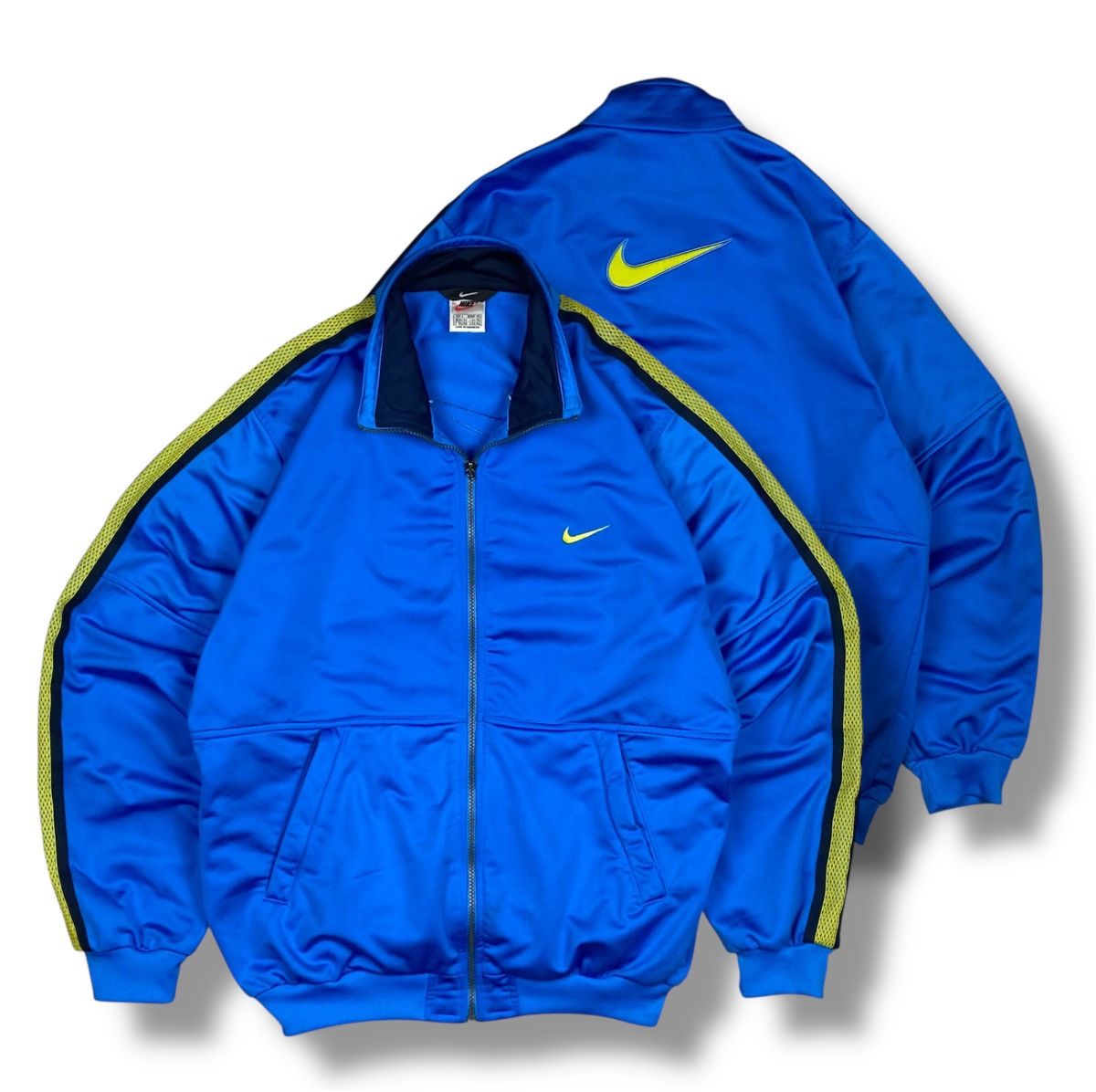 Nike Vintage Nike Track Jacket Big Swoosh Full Zip Y2K Size US L / EU 52-54 / 3 - 1 Thumbnail
