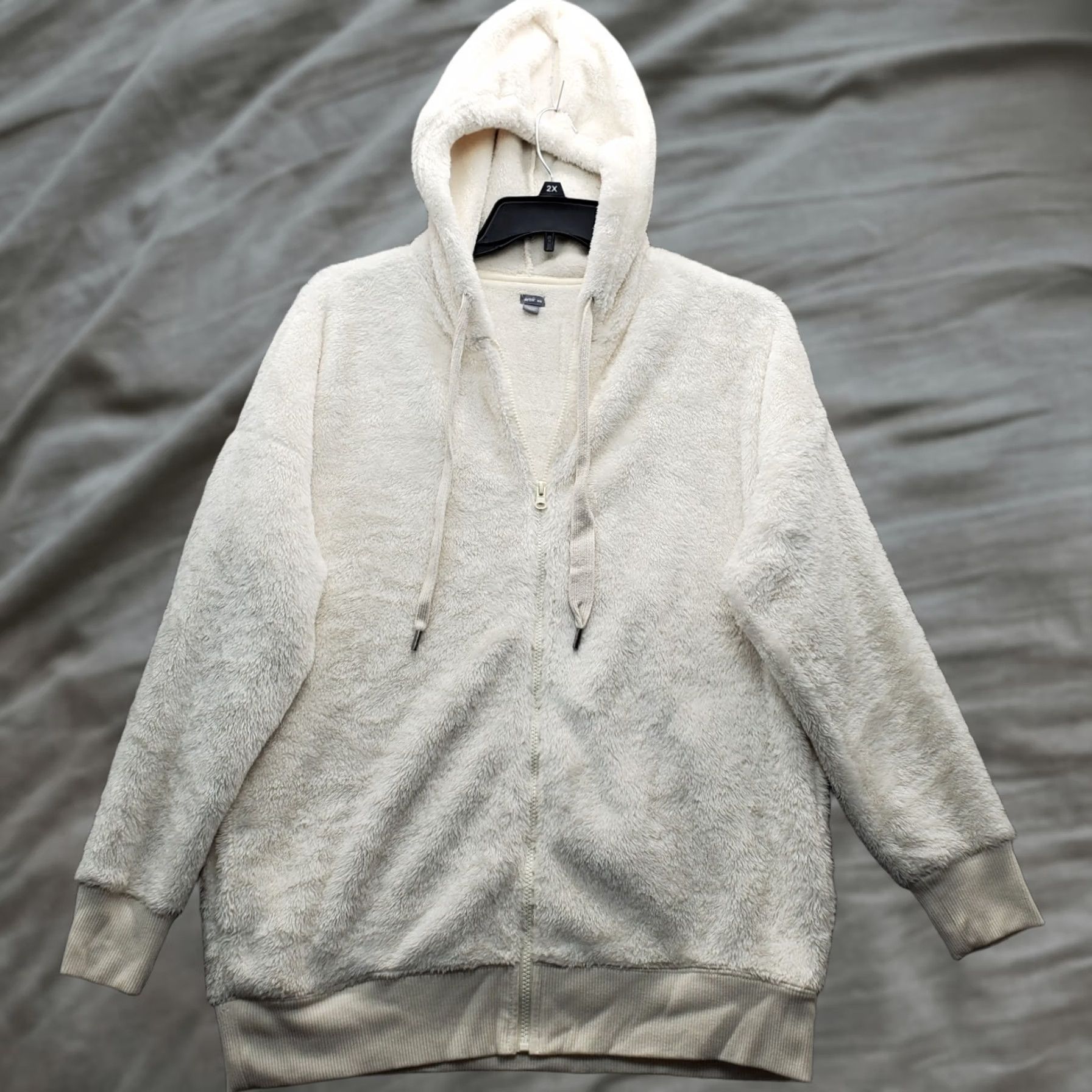 Vintage Aerie Hoodie Womens M Tan Faux Fur Fleece Ribbed Cuff Hem Long Sleeve Full Zip Size M / US 6-8 / IT 42-44 - 1 Thumbnail