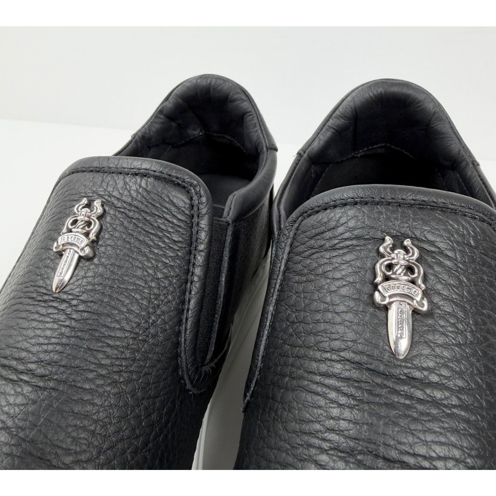 Chrome Hearts Size 7UK/8US - Chrome Hearts Dagger Leather Slip On Sneakers Size US 8 / EU 41 - 5 Thumbnail