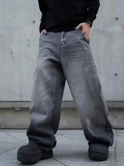 Jean Kubota x Mako Skater Washed Drip Baggy Denim Jeans Size US 32 / EU 48 - 7 Thumbnail