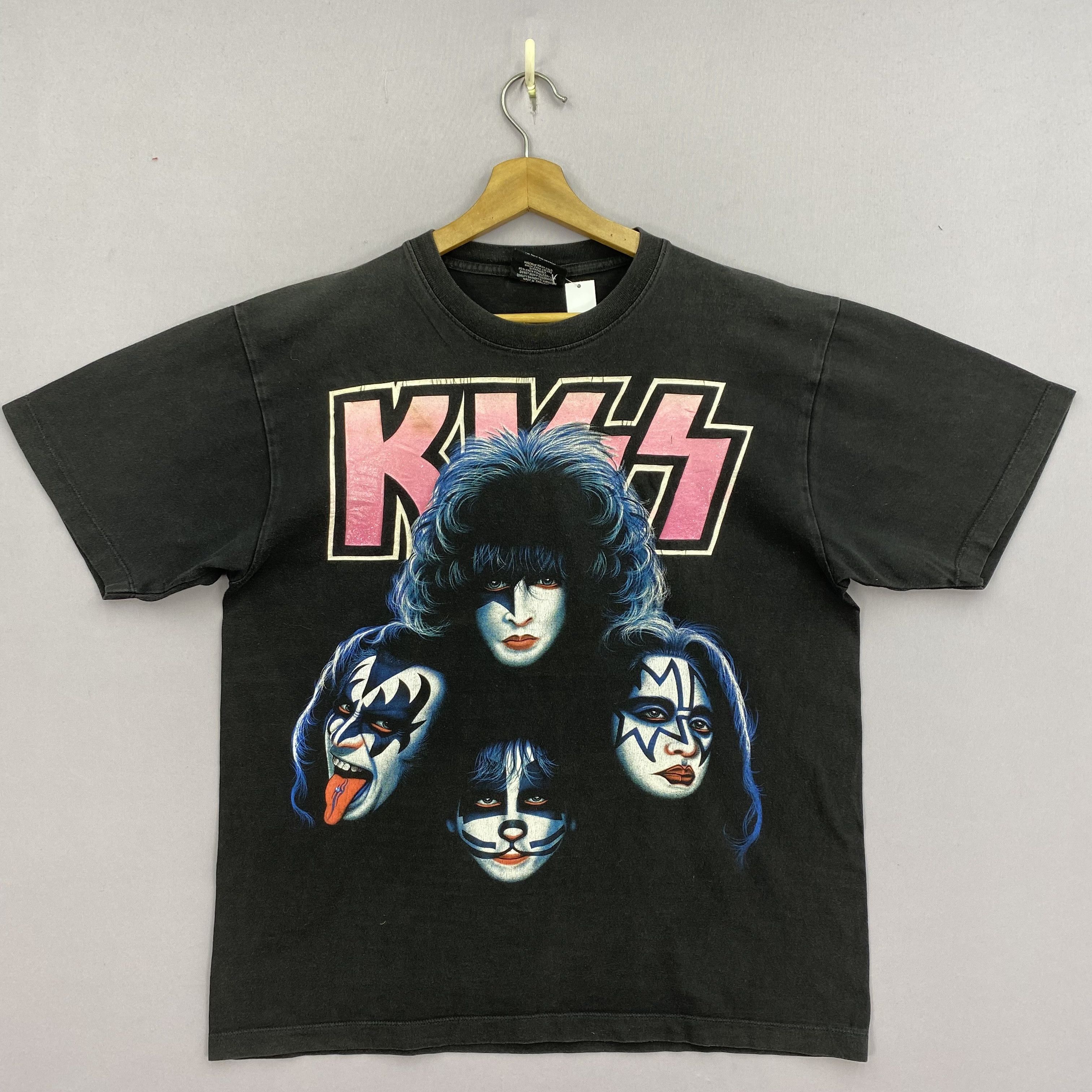 Band Tees Vintage 90s KISS T-Shirt Rock Band Crewneck Tee GF10210 Size US L / EU 52-54 / 3 - 1 Thumbnail