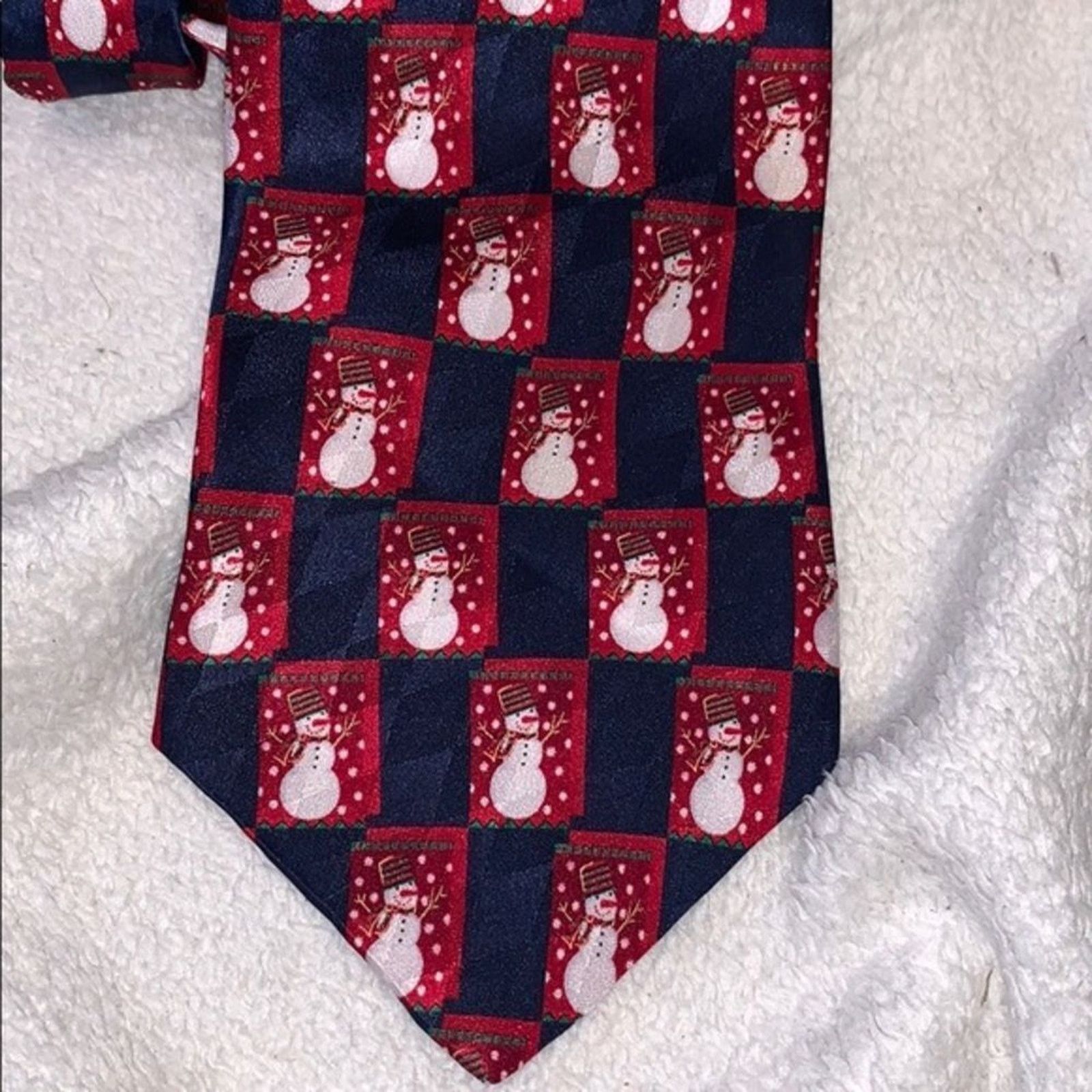 Other Holiday Traditions Snowmen Holiday Necktie | Sz OS Size ONE SIZE - 3 Thumbnail