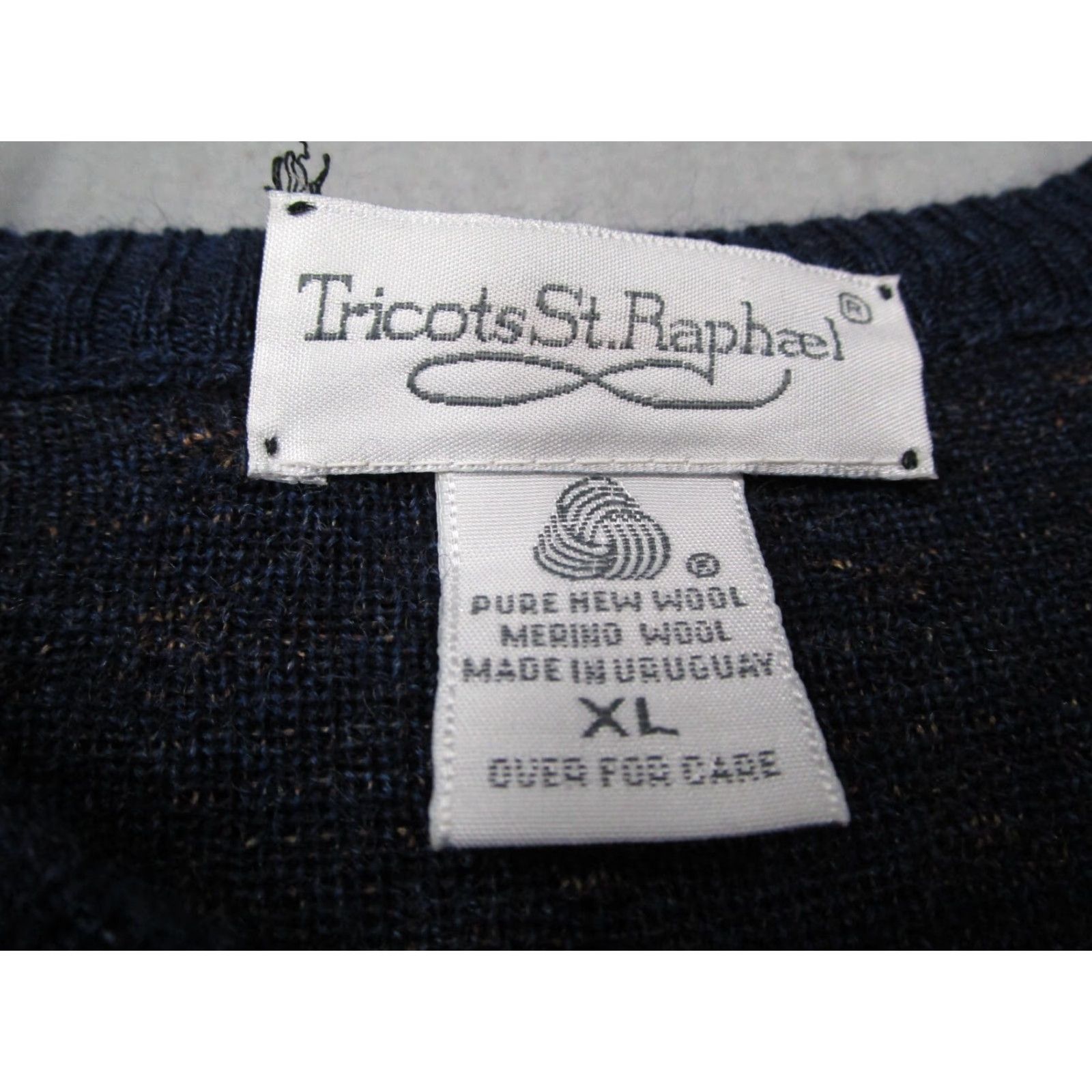 Vintage VINTAGE Tricots St. Raphael Sweater Mens XL Blue Crew Neck Pullover 100% Merino Wool Knit Classic 80s Retro College Designer Preppy All Seasons Men Size US XL / EU 56 / 4 - 2 Thumbnail