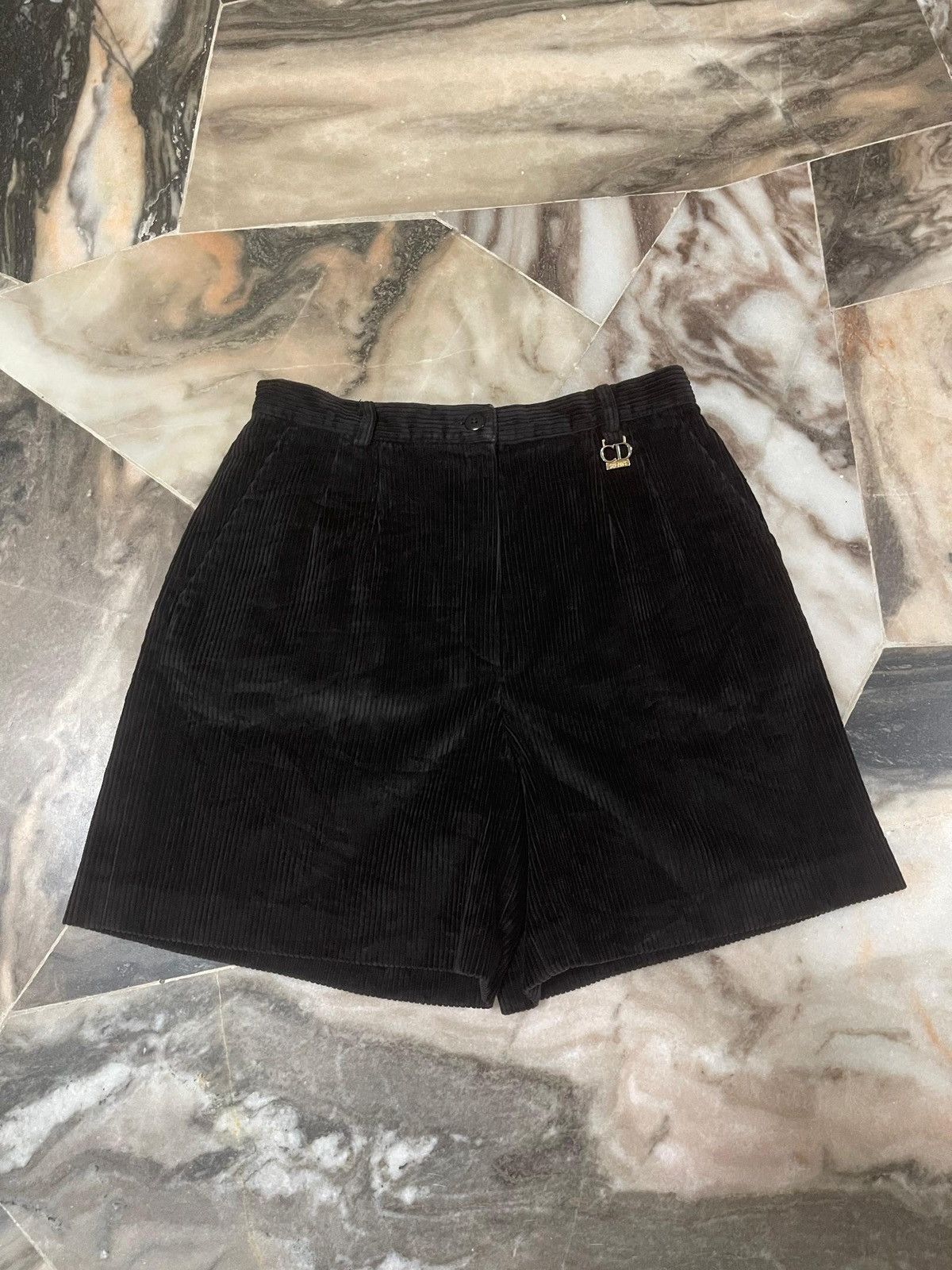 Christian Dior Monsieur Christian Dior Corduroy Short Pants Size 29" - 2 Thumbnail