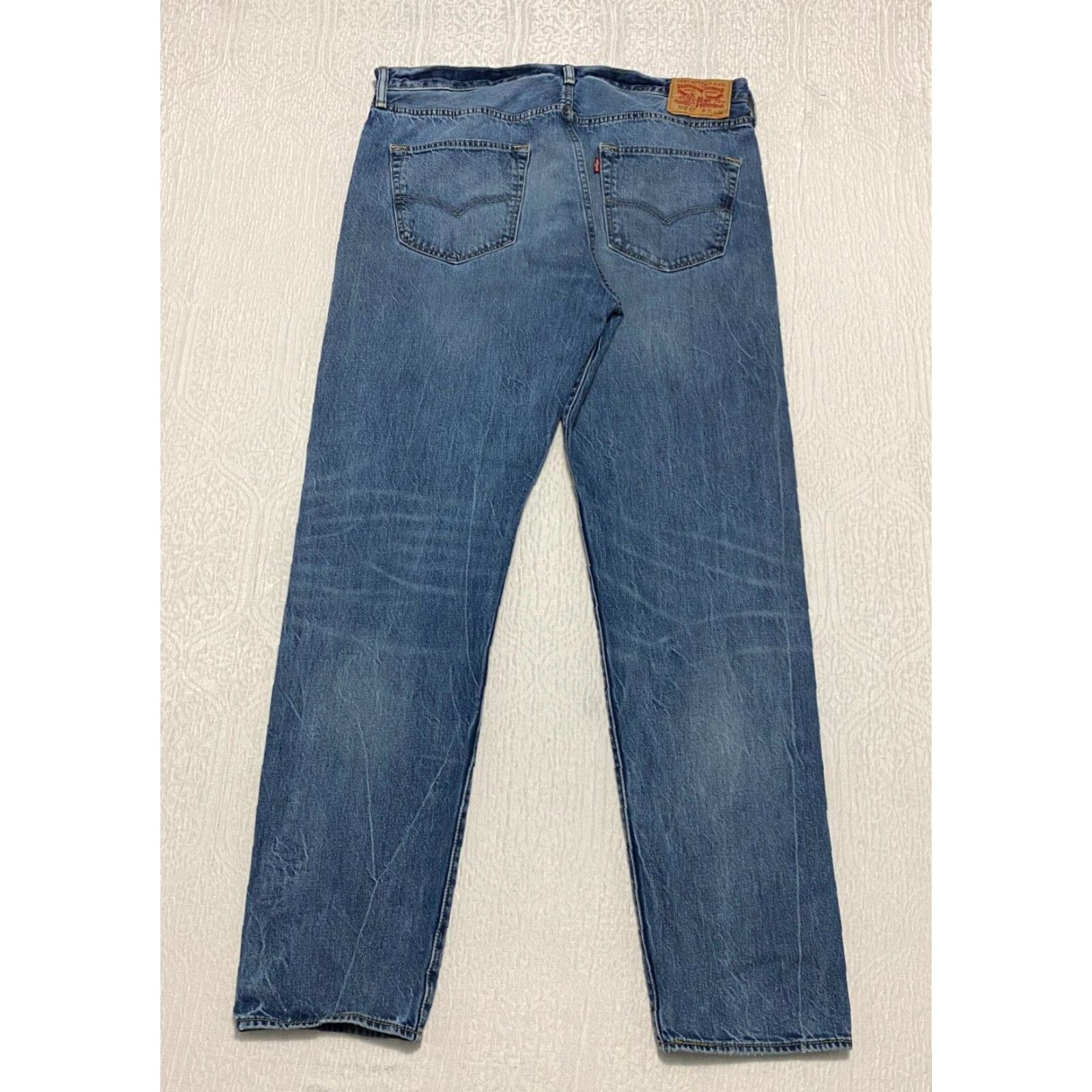 Levi's Levi's 501 Jeans Men Regular Straight Denim Blue 36x32 Button Fly 5-Pocket WC: Levi's Logo Cotton Denim Rise High Size US 36 / EU 52 - 2 Thumbnail