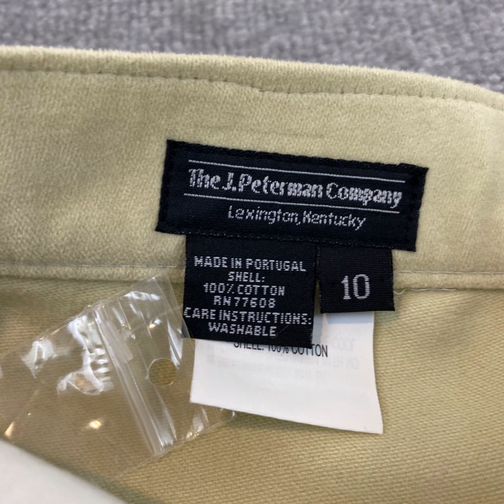 Vintage J. Peterman Pants Womens 28W 31.5L Light Yellow Pleated Chino Fuzzy, Regular, Button Zip, Cotton, Tapered, 10, Jacket? Size 32" / US 10 / IT 46 - 2 Thumbnail