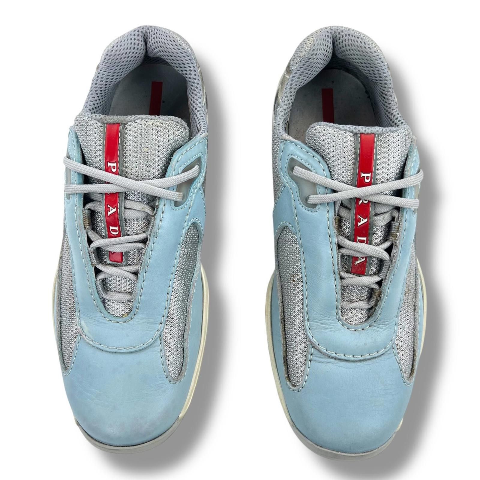 Prada Prada Baby Blue Americas Cup Trainers Size US 6 / IT 36 - 3 Thumbnail