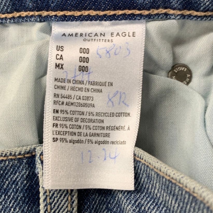 American Eagle Outfitters New American Eagle Womens 10 Straight Denim Blue Jeans Size 32" / US 10 / IT 46 - 7 Thumbnail
