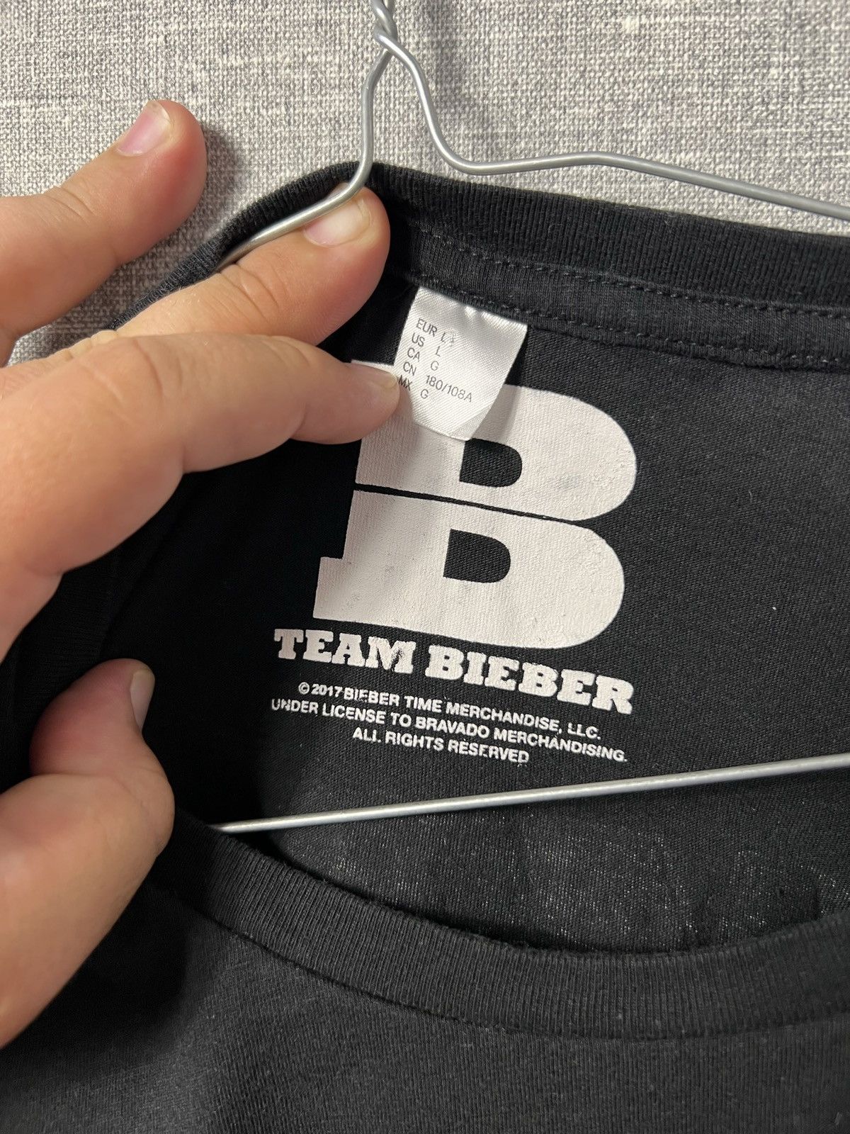 Other 2017 Justin Bieber Purpose Stadium Tour Big Logo T-Shirt Size US L / EU 52-54 / 3 - 7 Thumbnail