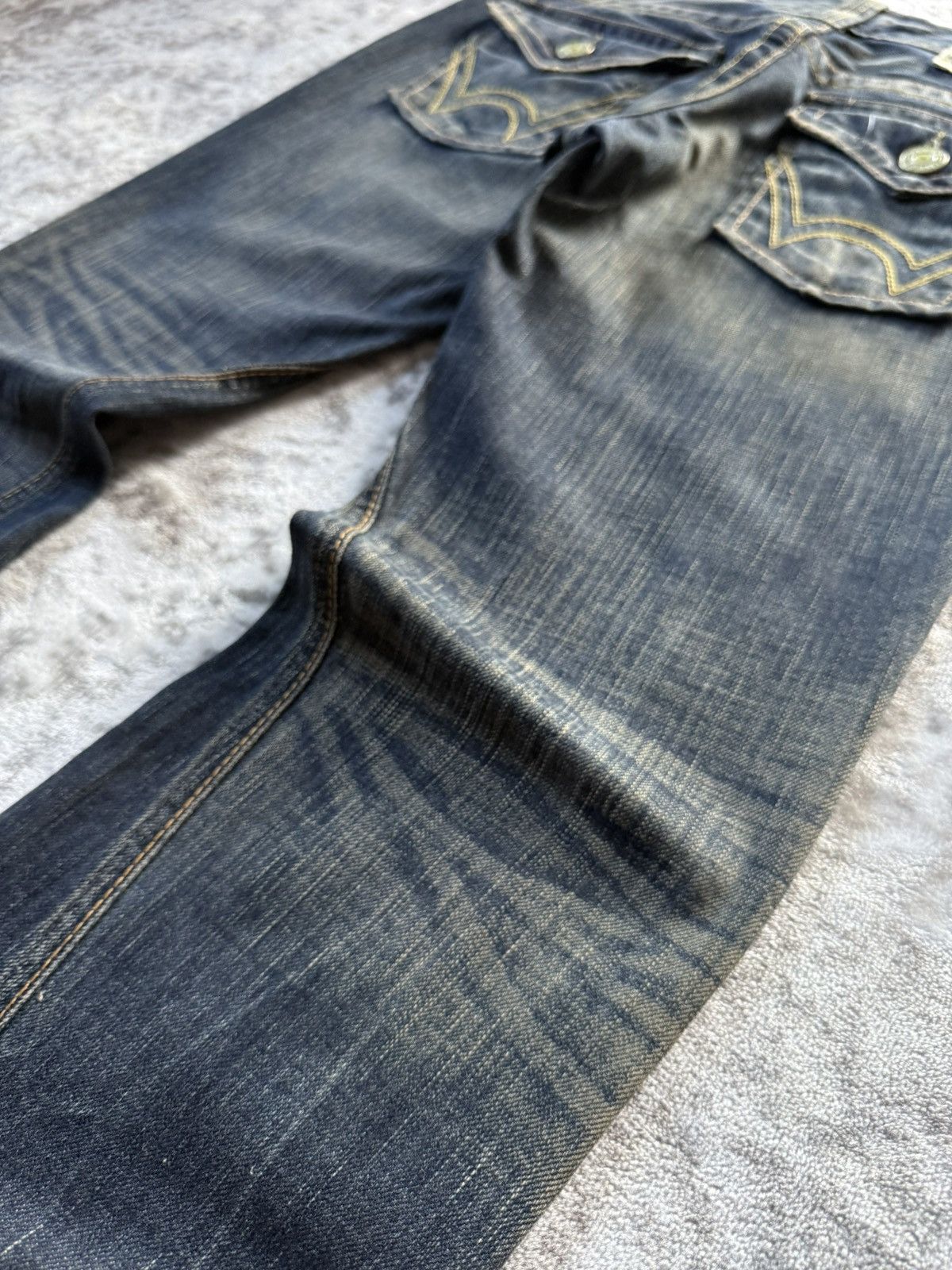 If Six Was Nine Edwin Japan 503 Studded Mud Wash Spiral Flared Jeans Size US 28 / EU 44 - 16 Thumbnail