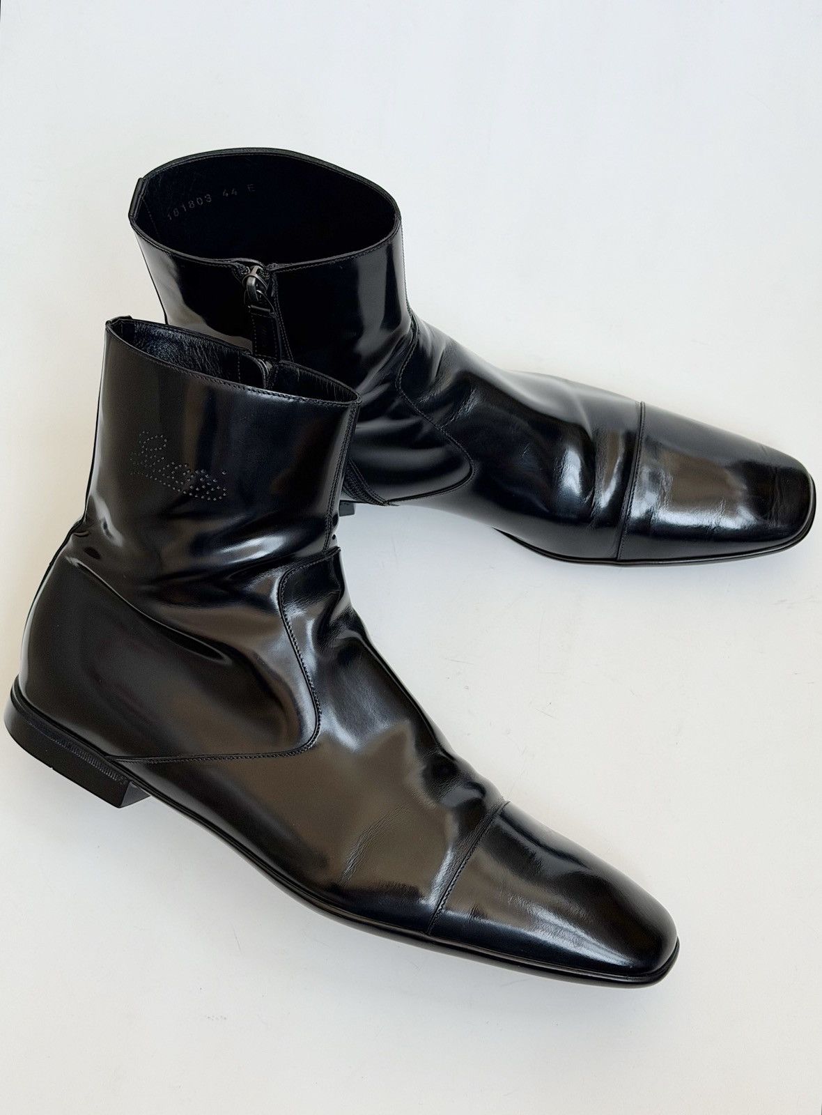 Gucci Gucci 23SS Metal Square Toe Harness Detail Leather Boots