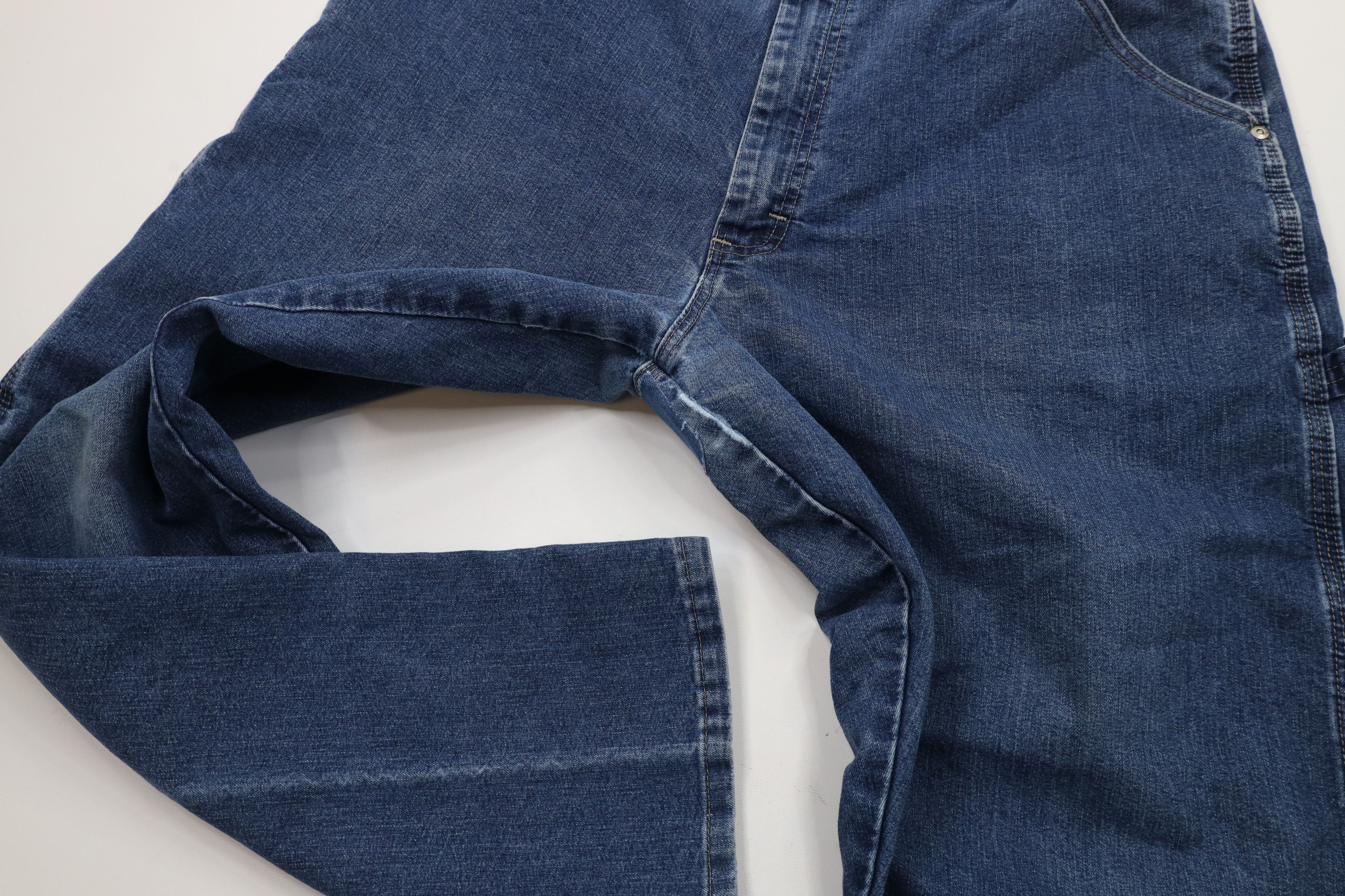 Vintage × Wrangler Vintage Y2K Wrangler Wide Leg Dungaree Denim Jeans Blue Size US 38 / EU 54 - 6 Thumbnail