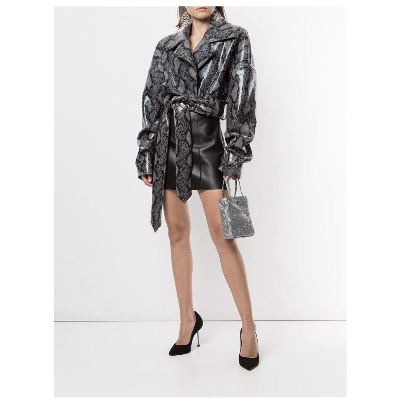 LaQuan Smith LaQuan Smith Teddy Bear Python-Print Jacket Size M / US 6-8 / IT 42-44 - 2 Thumbnail