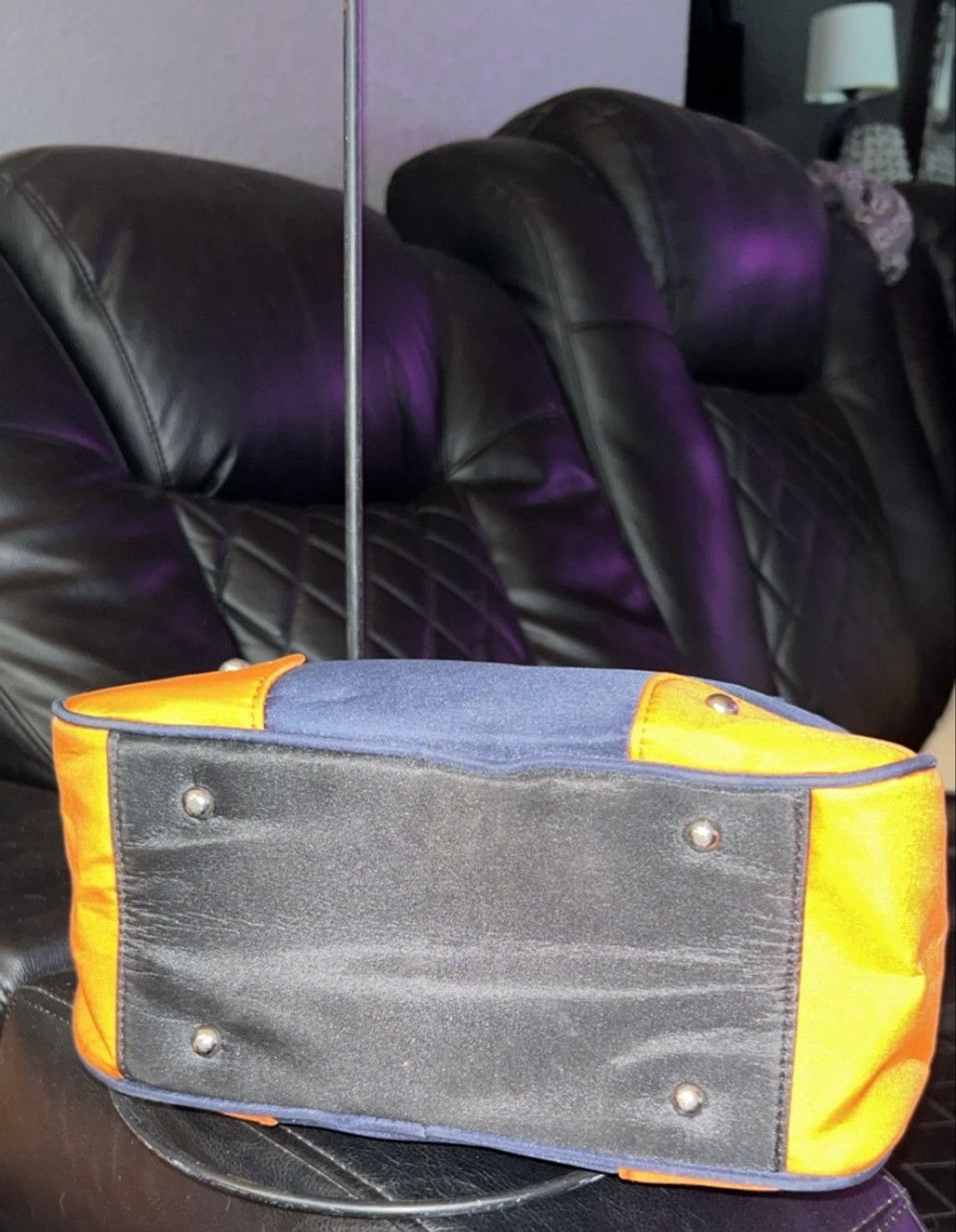 The Unbranded Brand Navy Orange Denver Broncos Satchel Size ONE SIZE - 4 Thumbnail