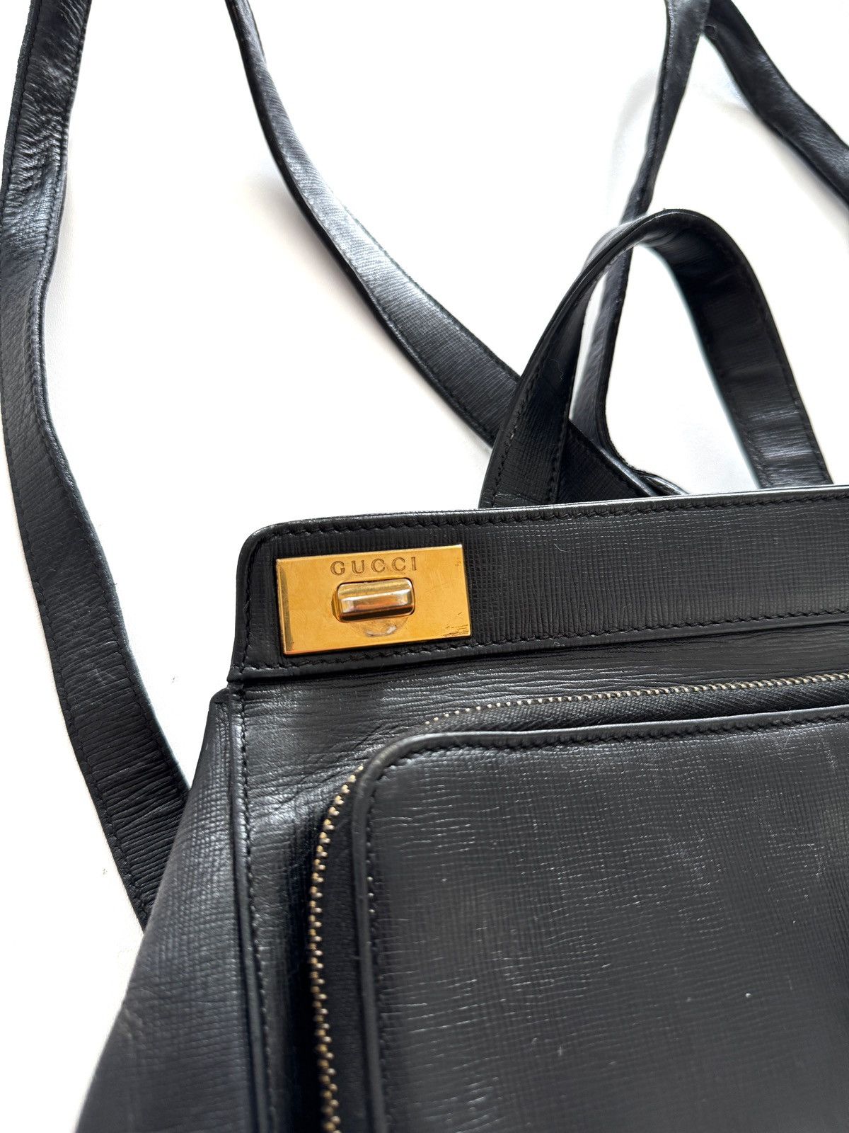 Gucci Gucci Leather Backpack Vintage Size ONE SIZE - 5 Thumbnail