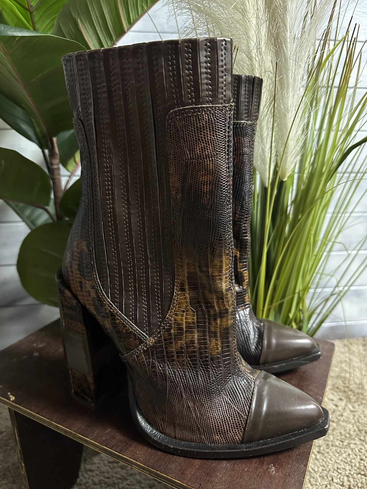 Japanese Brand × Leather Rare Boots Real Leather Snake U Made In Portugal Avant-Garde Size US 8 / IT 38 - 8 Thumbnail