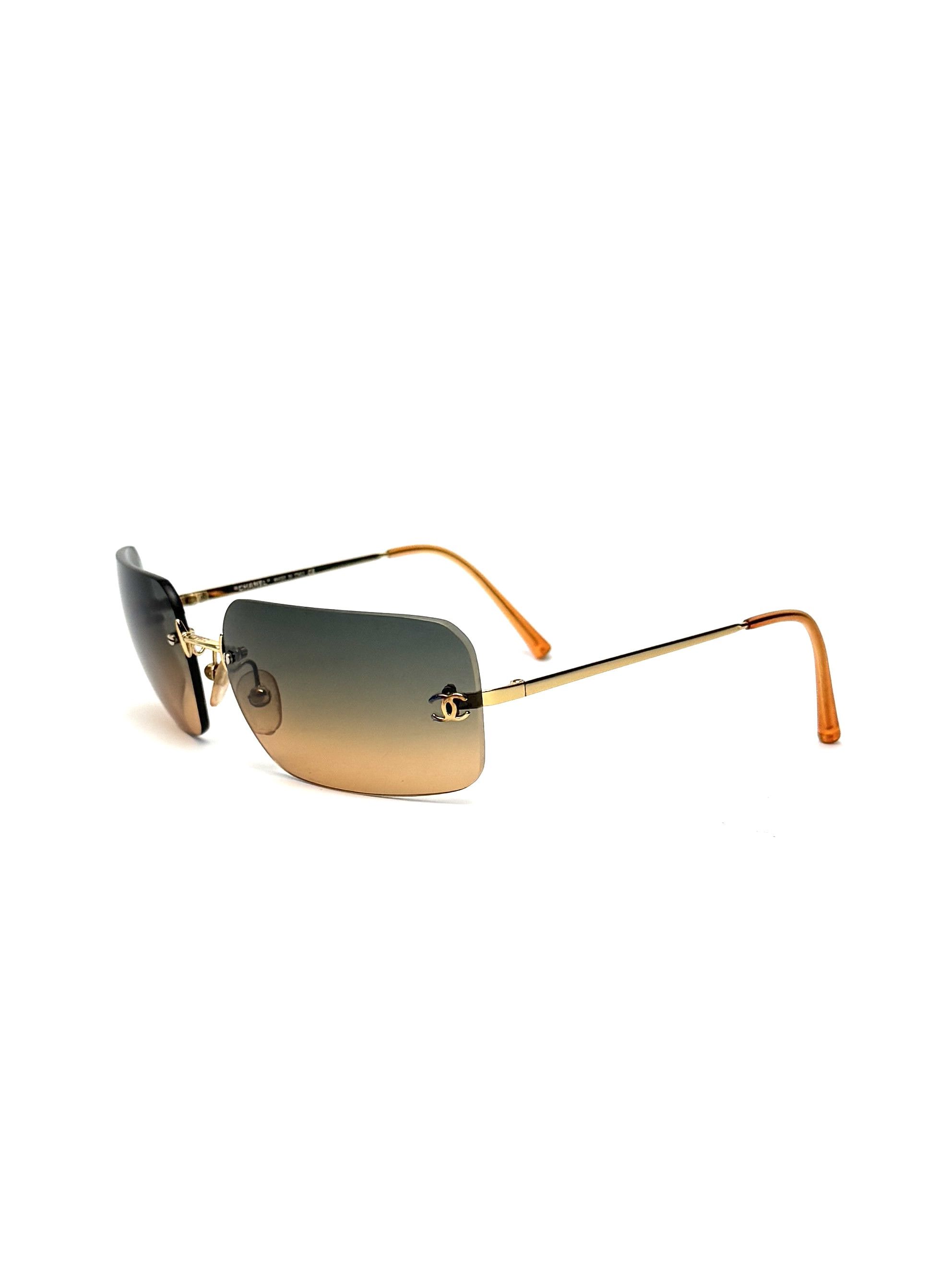 Chanel Iconic Chanel 4017 Rimless Gradient Orange Sunglasses | Grailed