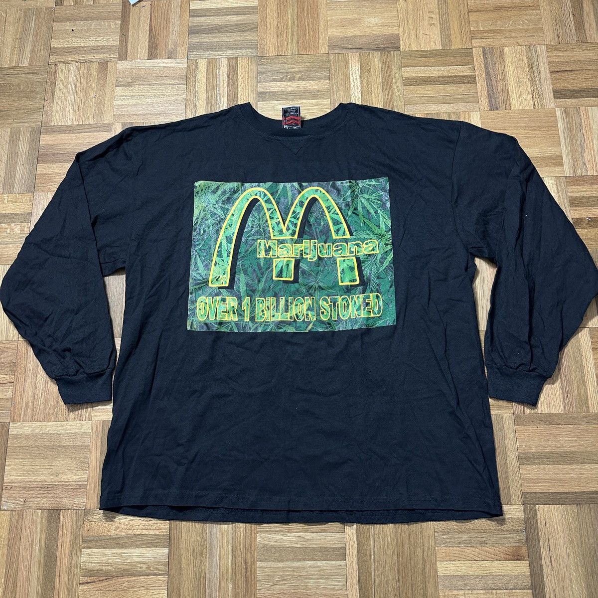 Vintage Vintage McDonalds Marijuana parody long sleeve tee Size US XXL / EU 58 / 5 - 1 Thumbnail