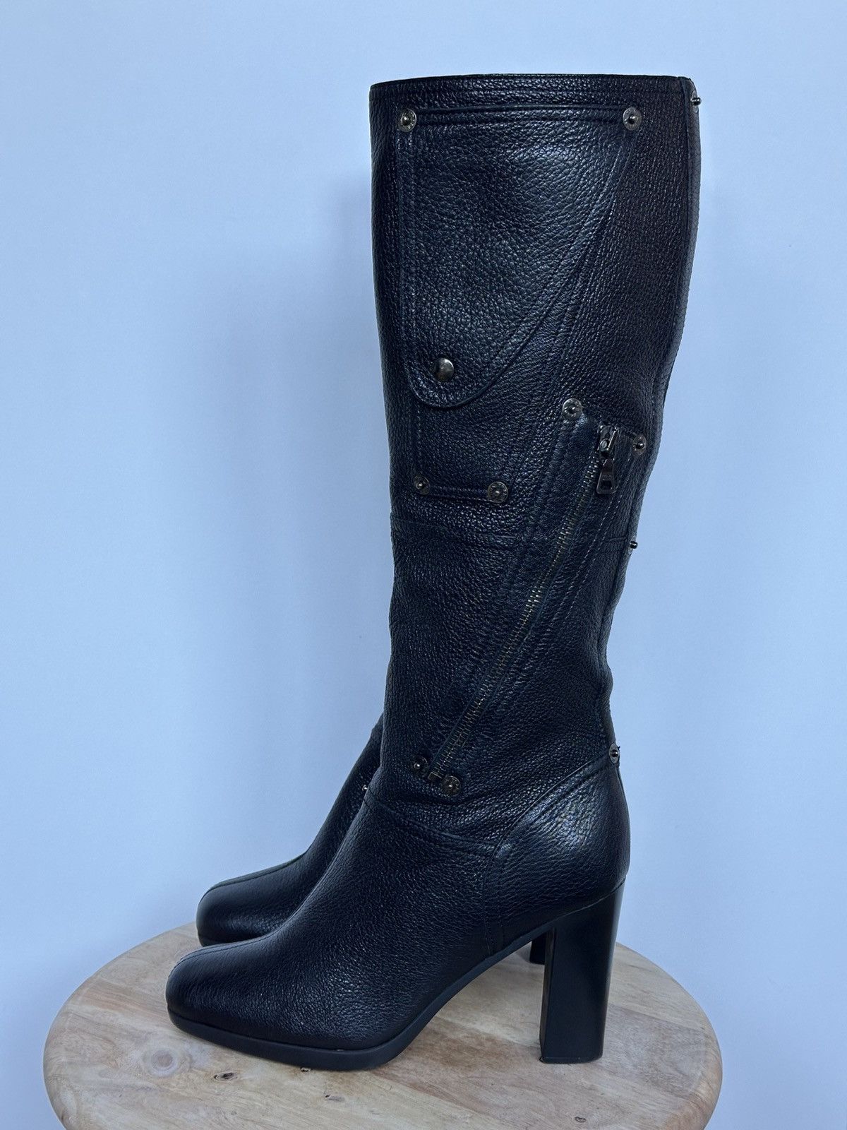 Prada Prada Leather rare high boots lots of details Size US 6.5 / IT 36.5 - 1 Thumbnail