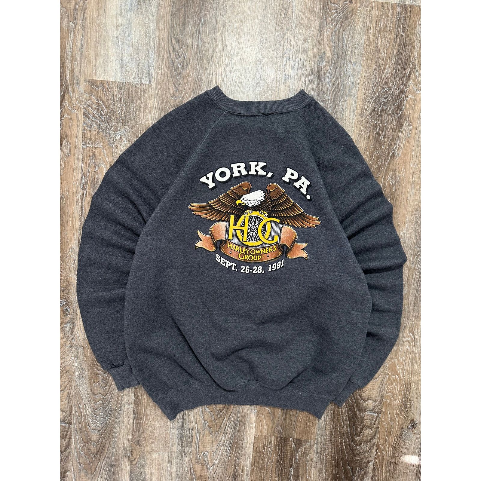 Harley Davidson × Vintage Vintage Harley Davidson Sweatshirt XL Chopper Grunge Biker Size US XL / EU 56 / 4 - 2 Thumbnail