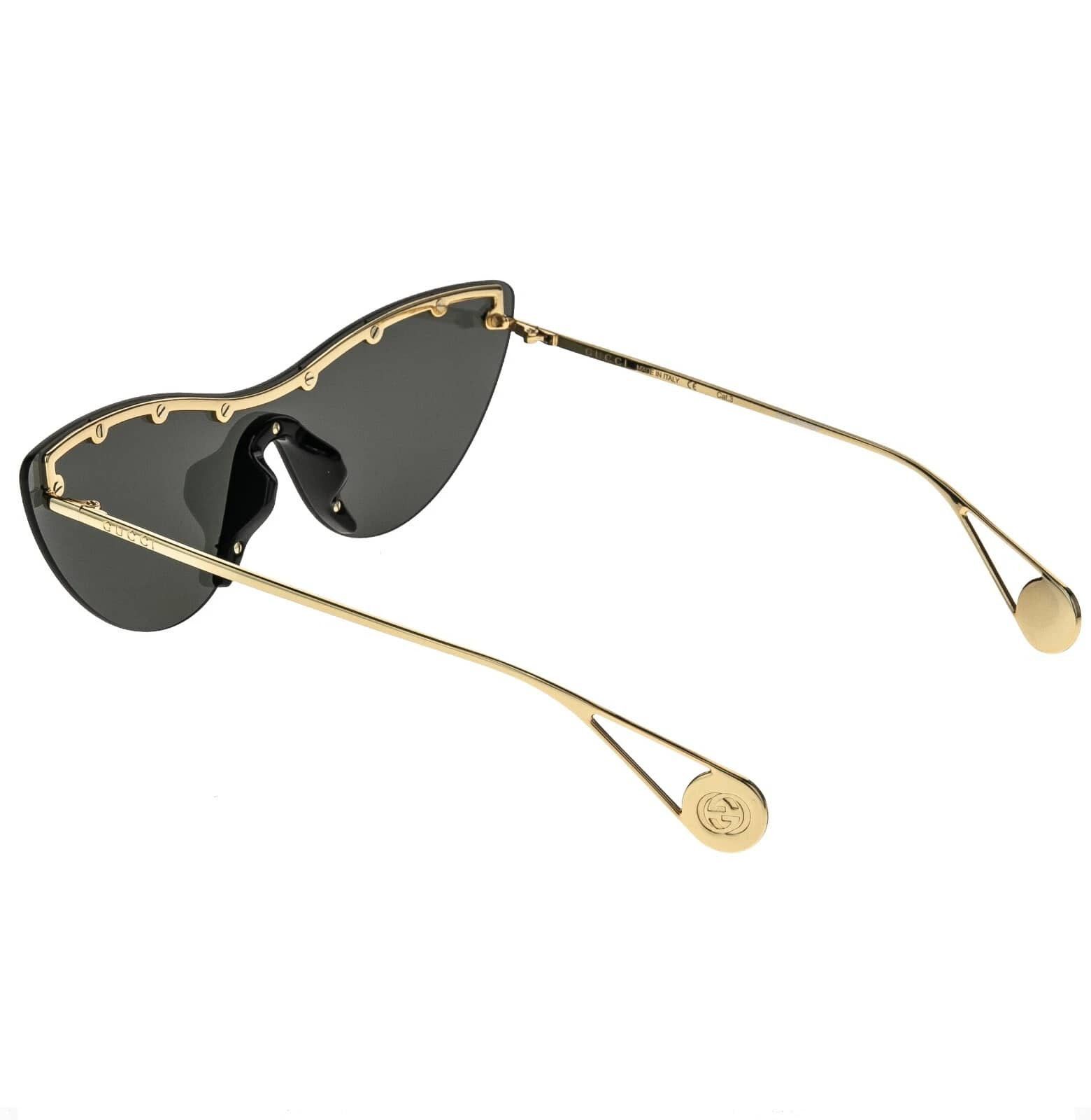 Gucci GUCCI GG0666S STAR 0666 Black Gold Cat Eye Sunglasses 001 Size ONE SIZE - 9 Thumbnail