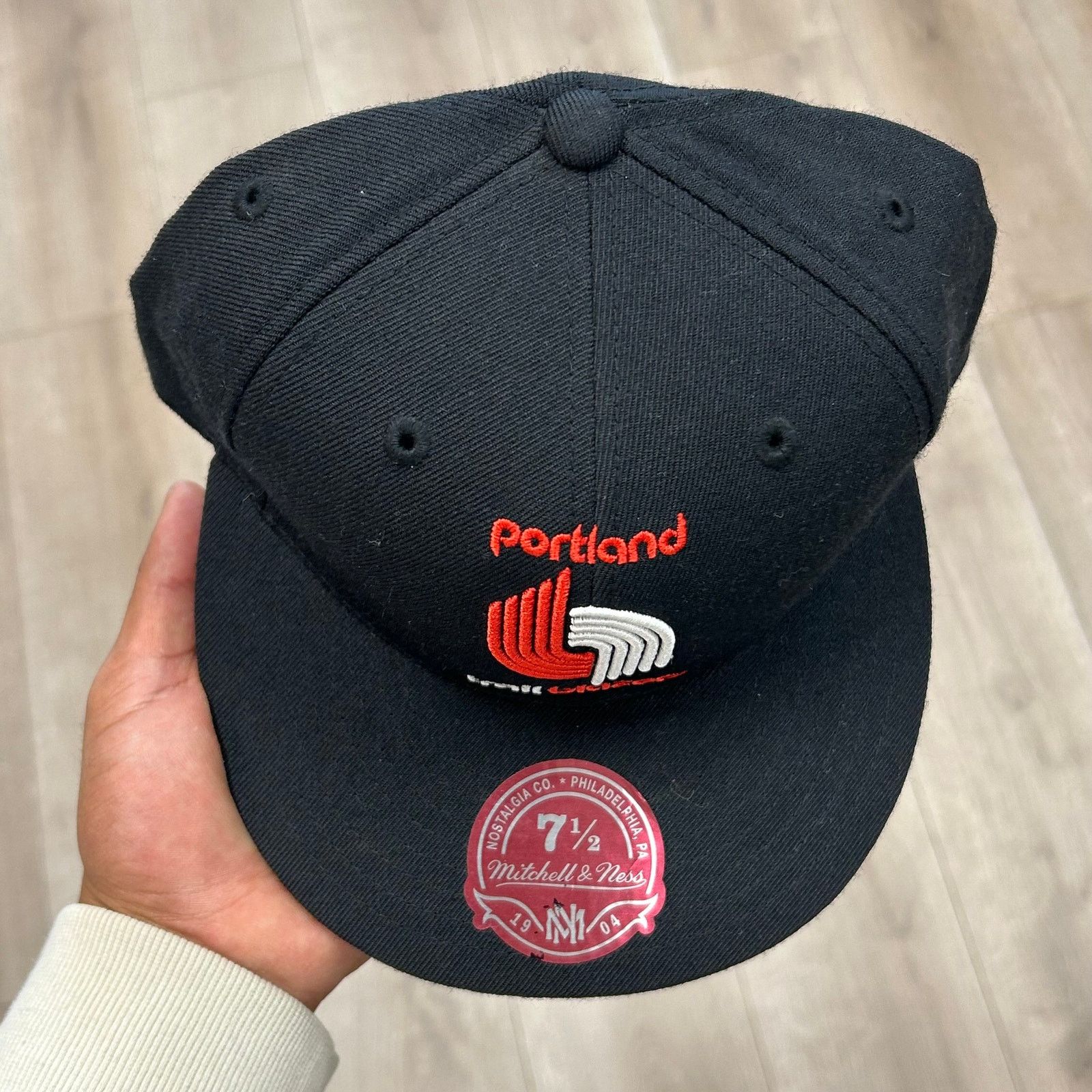 Mitchell & Ness Mitchell & Ness Portland Trail Blazers Logo Fitted Hat Cap Size ONE SIZE - 3 Thumbnail