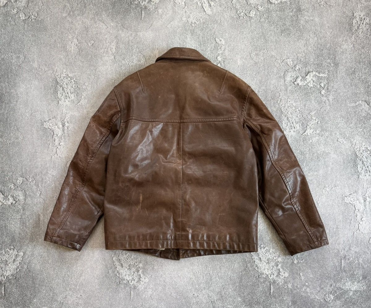 Strellson × Vintage Stellson Leather M aviator bomber pilot jacket coat brown Size US S / EU 44-46 / 1 - 16 Thumbnail