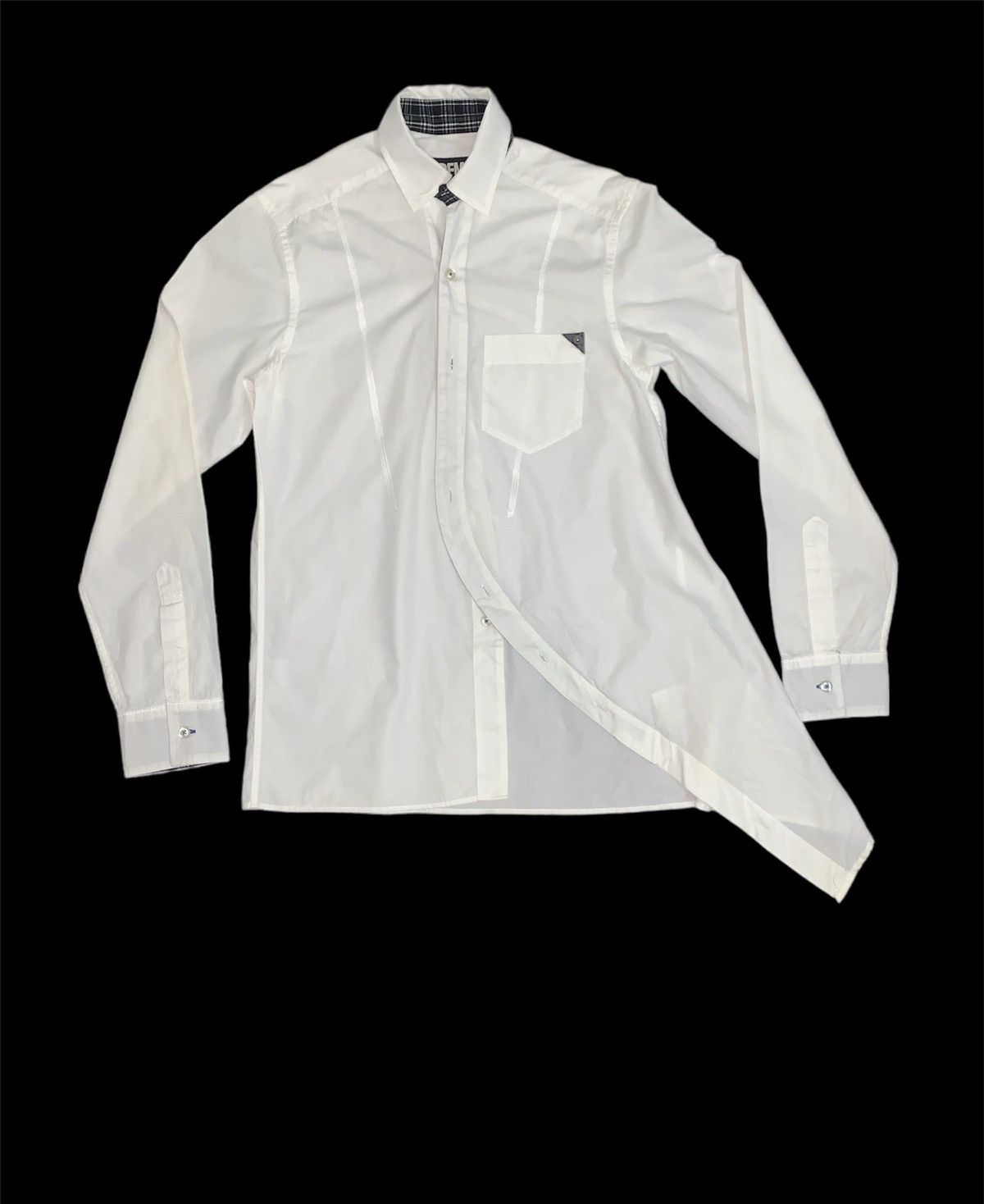 image of Designer Aw10 Asymmetrical Shirt Ppfm in White, Women's (Size Small)