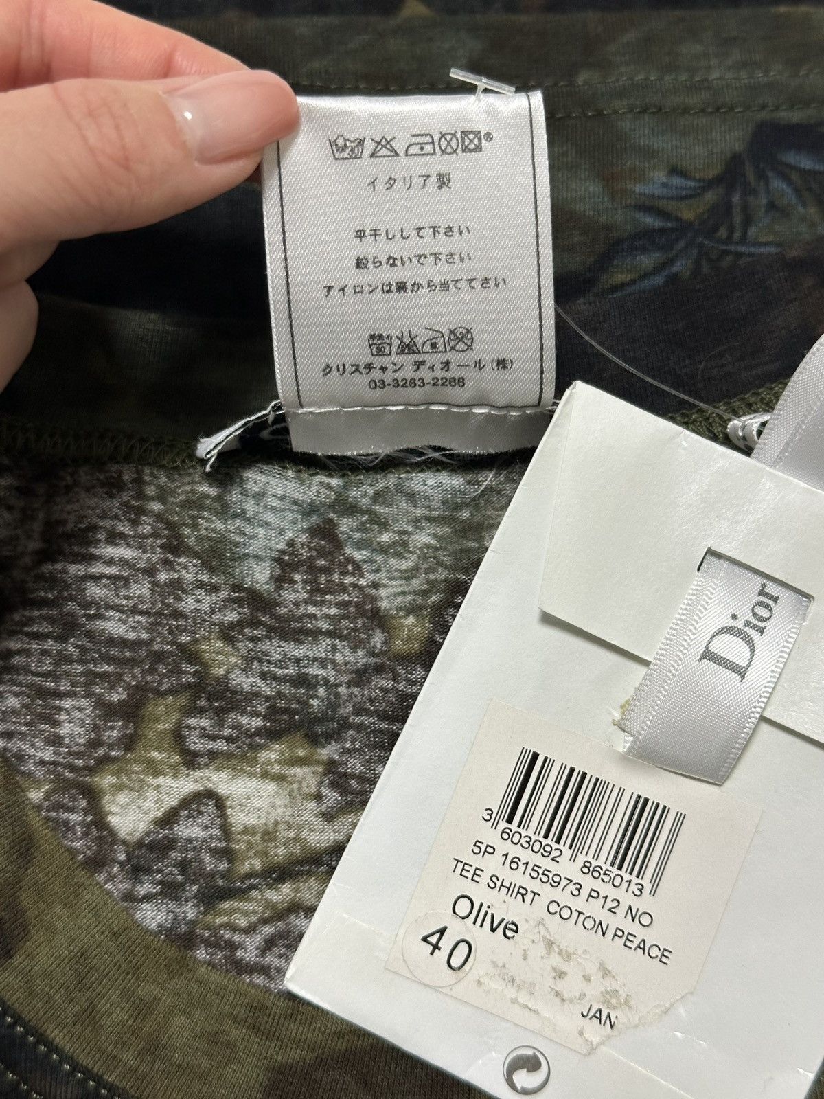 Dior DIOR 2005ss Camouflage Floral Embroidery T-Shirt with Broach Size M / US 6-8 / IT 42-44 - 8 Thumbnail
