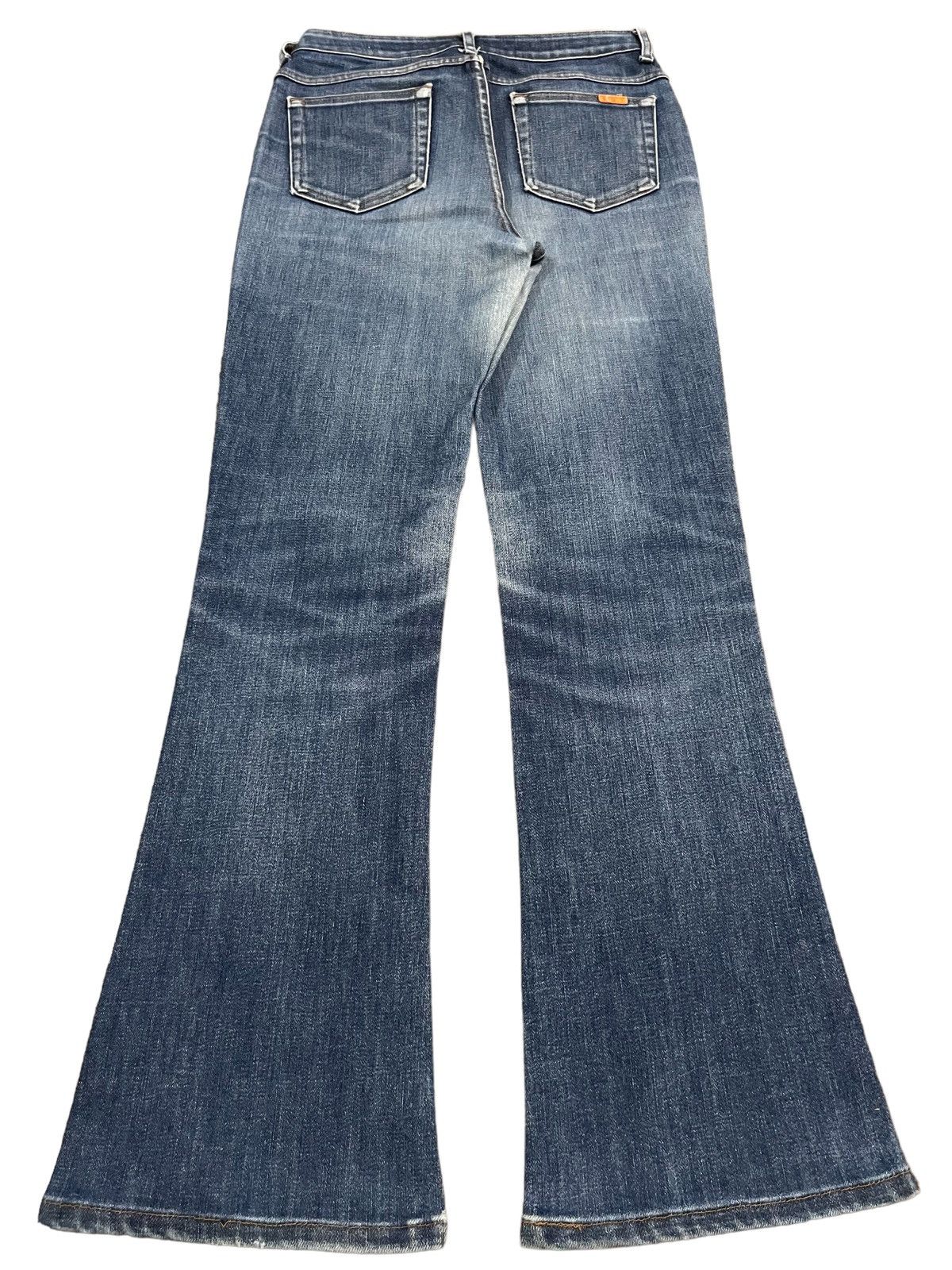 Vintage Japanese Brand Dojo Lake Blue Washed Flare Jeans