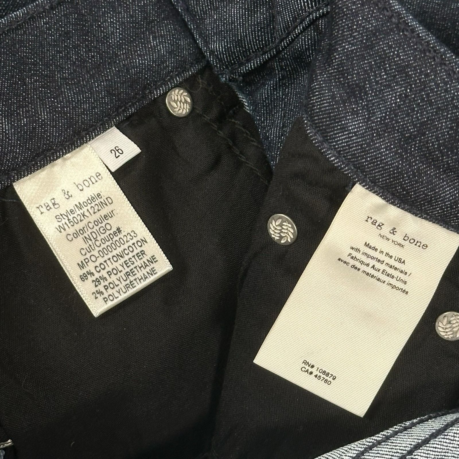 Rag & Bone Rag & Bone Women's Skinny Jeans Blue Size 26 Size 26" / US 2 / IT 38 - 6 Thumbnail