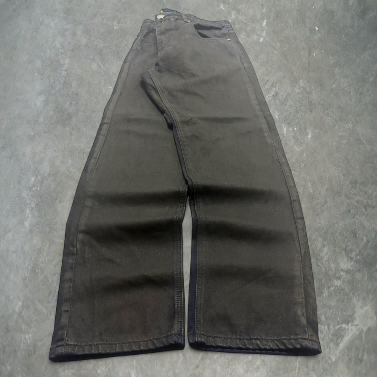 Vintage Crazy Vintage Y2K/2000s Baggy Jewel House Black and Blue Accent Luxury Streetwear Denim Jeans! Size US 36 / EU 52 - 1 Thumbnail