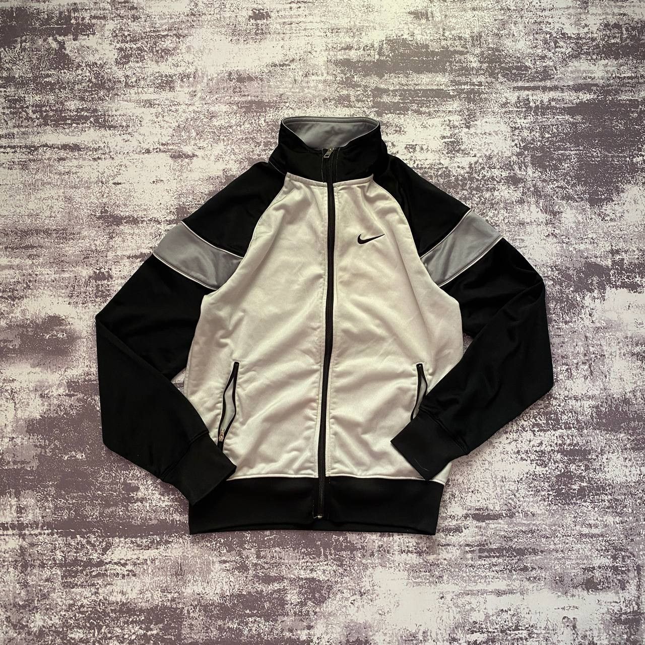 Nike Vintage Nike Track Jacket Swoosh Logo Black White Grey Size US M / EU 48-50 / 2 - 1 Thumbnail