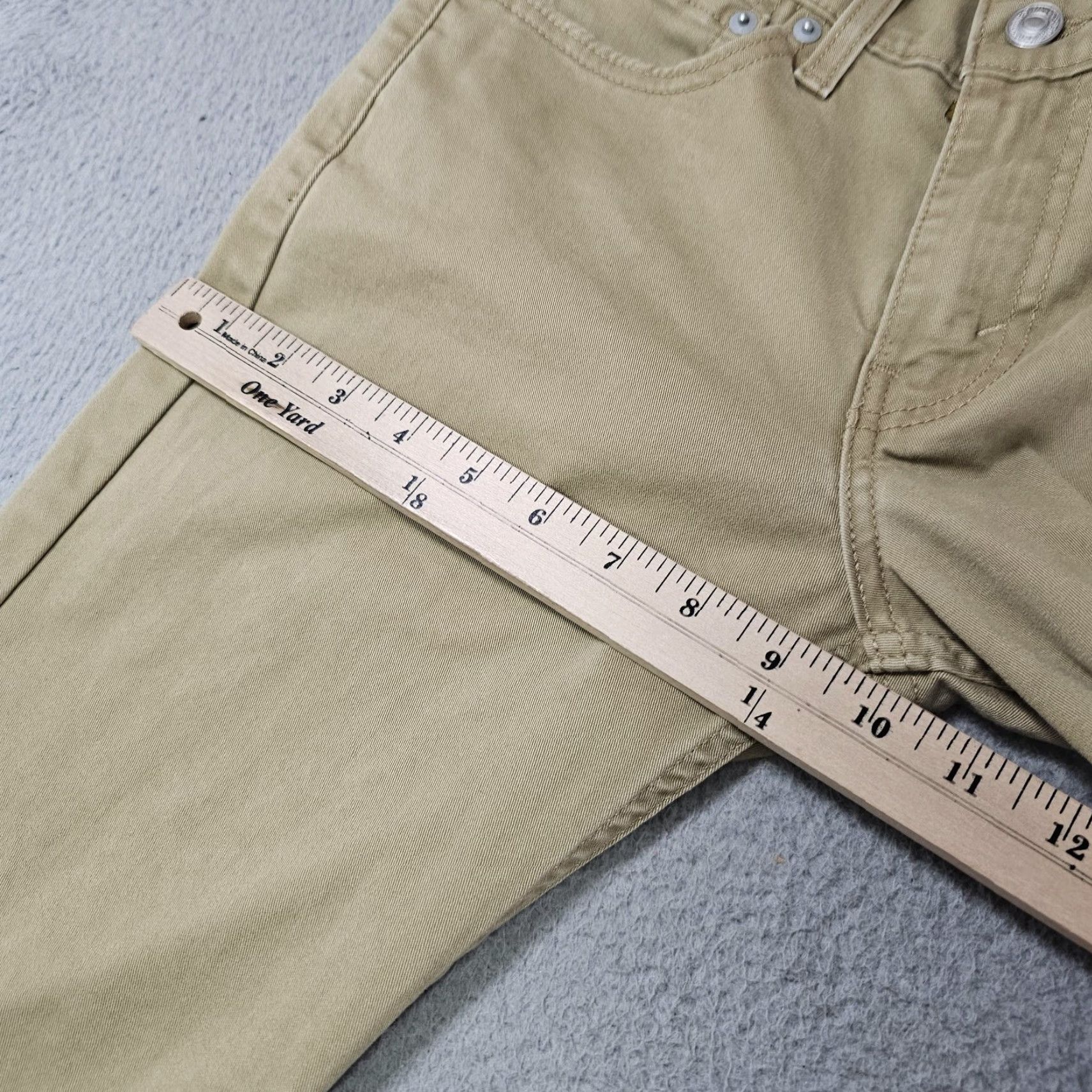 Levi's VINTAGE not used since No; Levi's 511 Jeans Mens Slim Straight Beigy Beige 28x27 Regular 5-Pocket Denim Pants Size US 28 / EU 44 - 5 Thumbnail