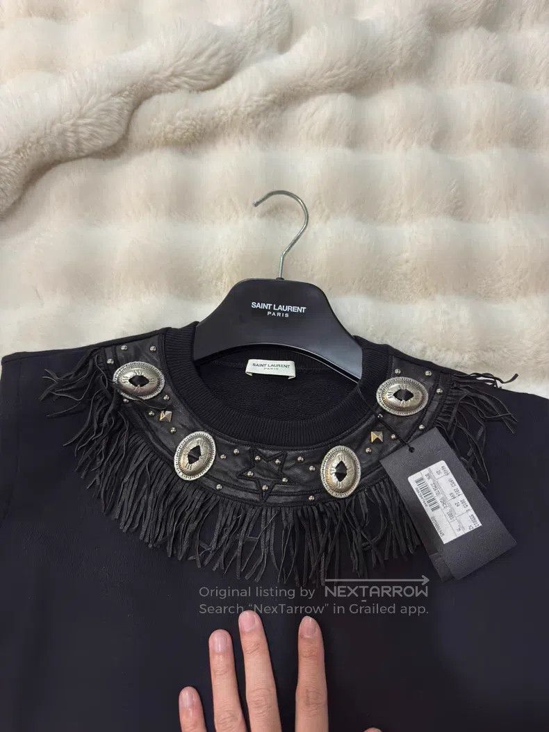 Saint Laurent Paris Saint Laurent Paris Sheepskin Fringe Metallic Vest Sleevel Size M / US 6-8 / IT 42-44 - 4 Thumbnail