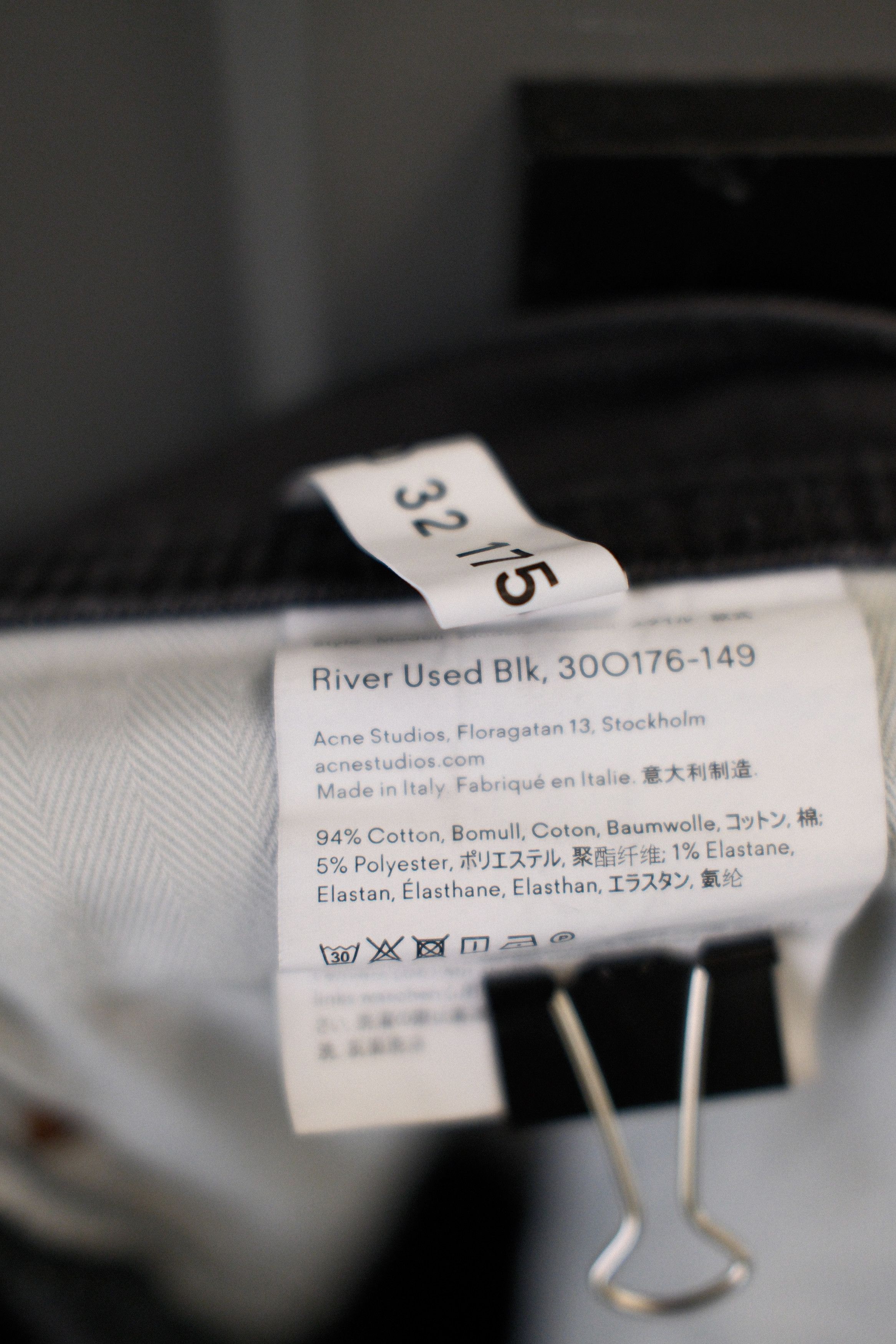 Acne Studios River Used Black Size US 30 / EU 46 - 3 Thumbnail