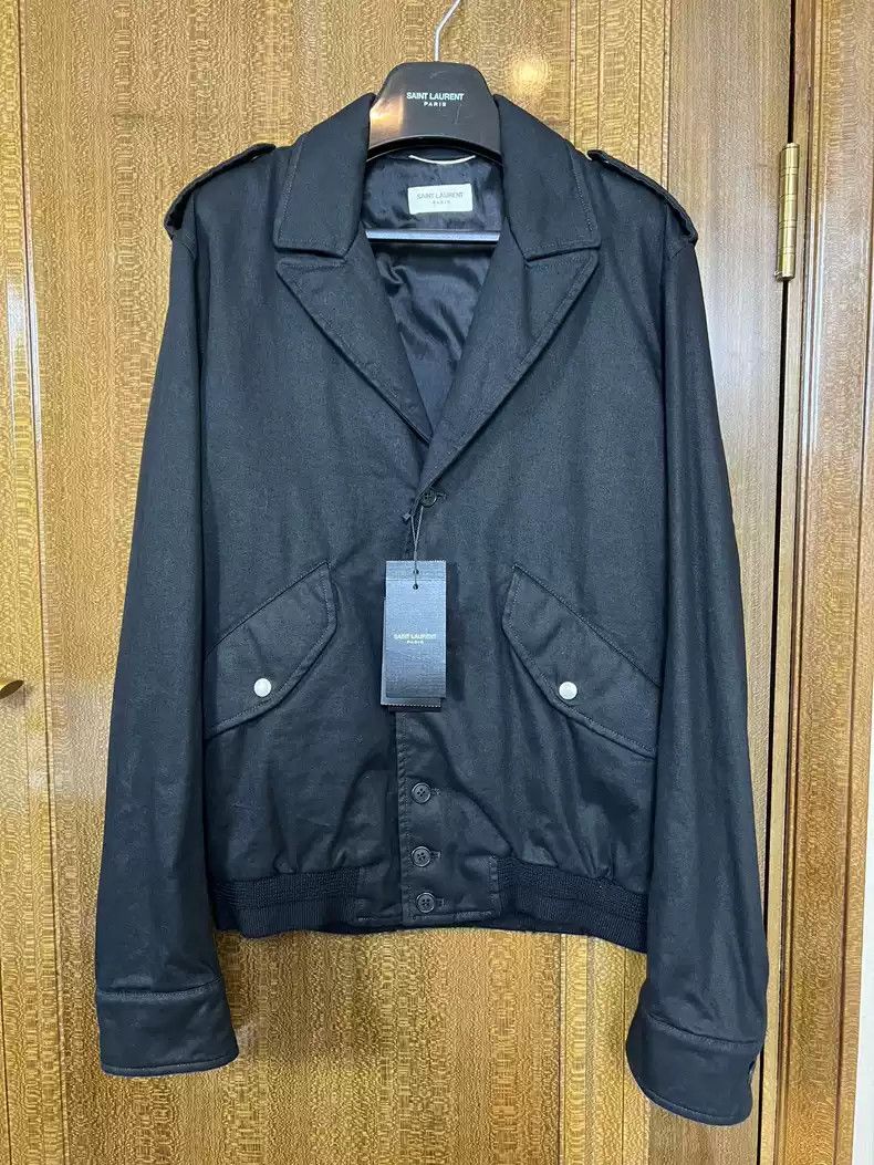 Saint Laurent Paris Sword collar pilot jacket