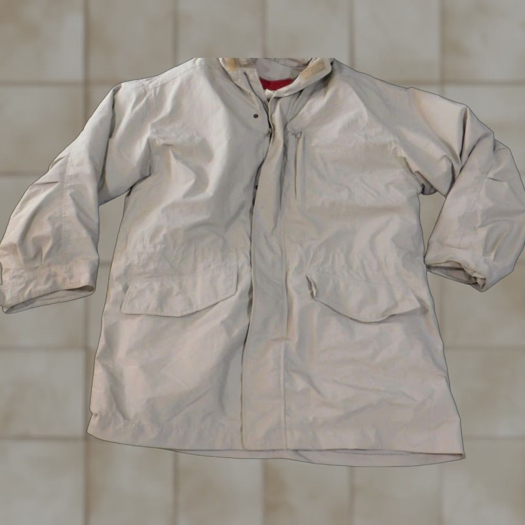 Eddie Bauer VINTAGE Eddie Bauer Jacket Mens Medium Beige goose down lined zip coat Parka Down Lined Hiking Walking Men Medium Beige Jacket Coat Size US M / EU 48-50 / 2 - 1 Thumbnail
