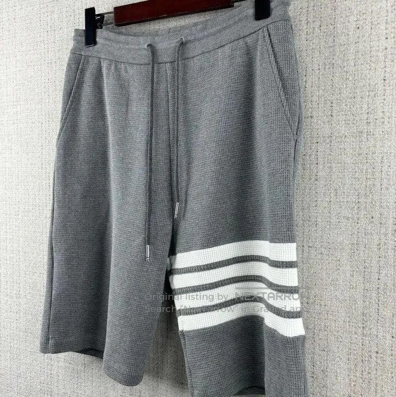 Thom Browne Thom Browne Gray Cotton Striped Shorts . Size US 27 - 2 Thumbnail