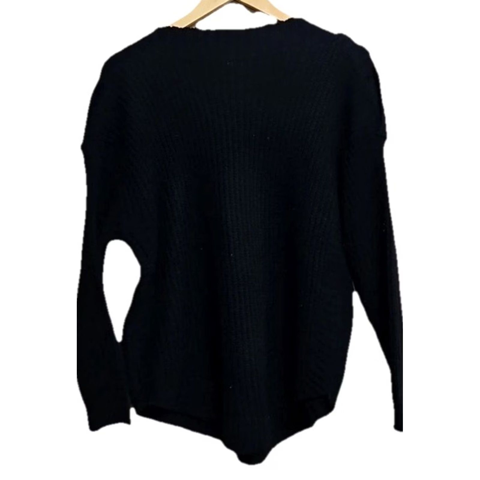 Vintage VINTAGE? No. Timeless Ribbed Knit Women’s XL Black Classic Pullover Sweater Button Shoulder Size XL / US 12-14 / IT 48-50 - 4 Thumbnail