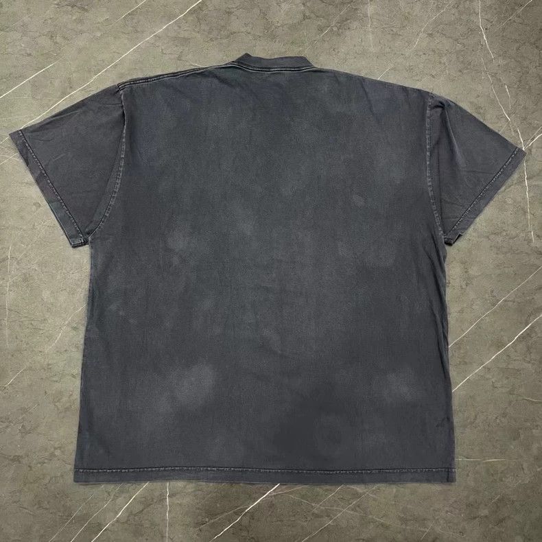 Balenciaga Balenciaga FW22 Vintage Ice Blue Crown Wheat Short Sleeve Size US L / EU 52-54 / 3 - 2 Thumbnail