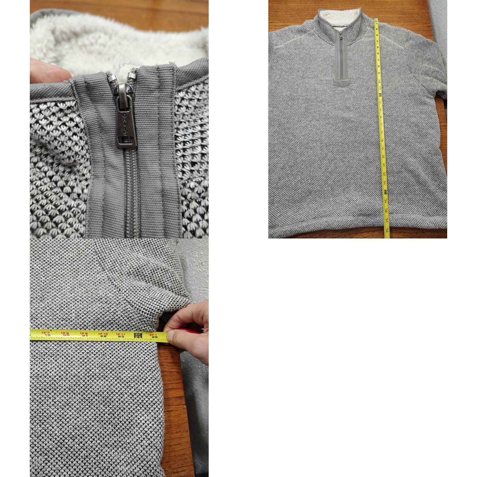 Orvis Orvis Mens Heather Gray Fleece Sherpa Lined 1/4 Zip Pullover Sweater XL Size US XL / EU 56 / 4 - 9 Thumbnail