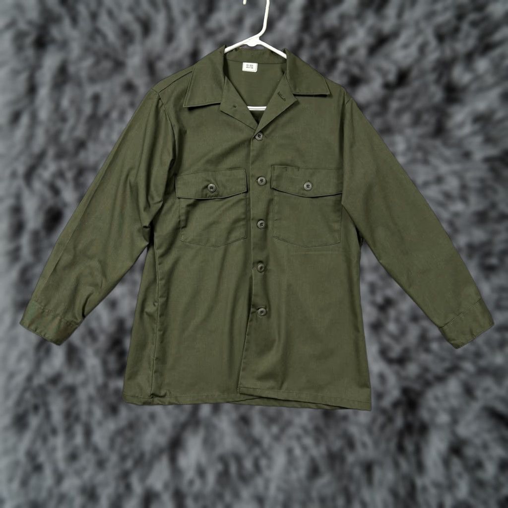 Vintage VINTAGE J.H. RUTTER REX SHIRT Mens M Green OG-507 Utility Military Workwear Size US M / EU 48-50 / 2 - 1 Thumbnail
