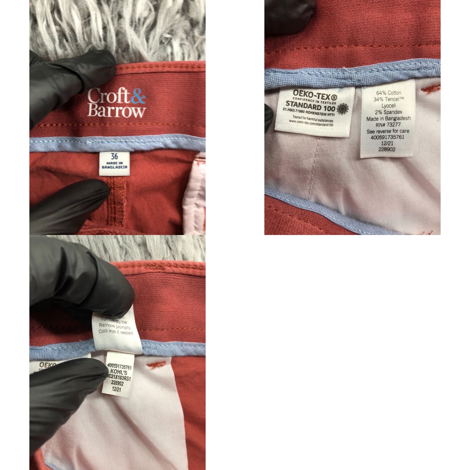 Croft & Barrow Croft & Barrow Mens Bermuda 36 Mid Blue Cotton Blend Stretch Flat Front 5-Pocket Regular Waist Size 36 Mens Size US 36 / EU 52 - 8 Thumbnail