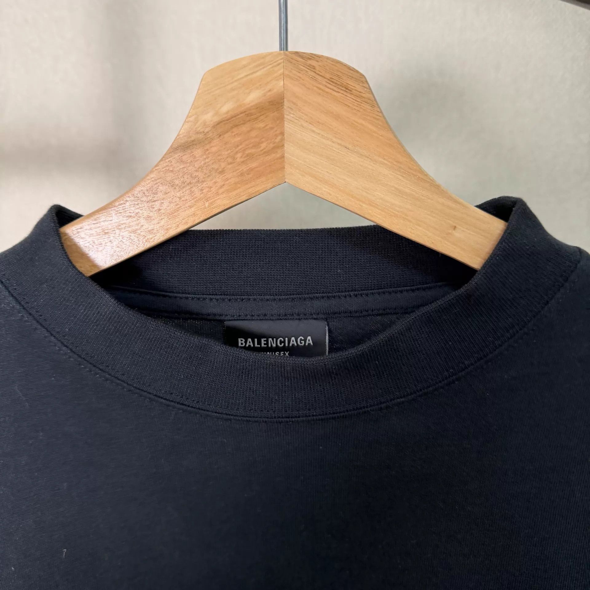 Balenciaga Balenciaga SS23 Oversized Unisex Black Short Sleeve Tee 3 Size L / US 10 / IT 46 - 3 Thumbnail