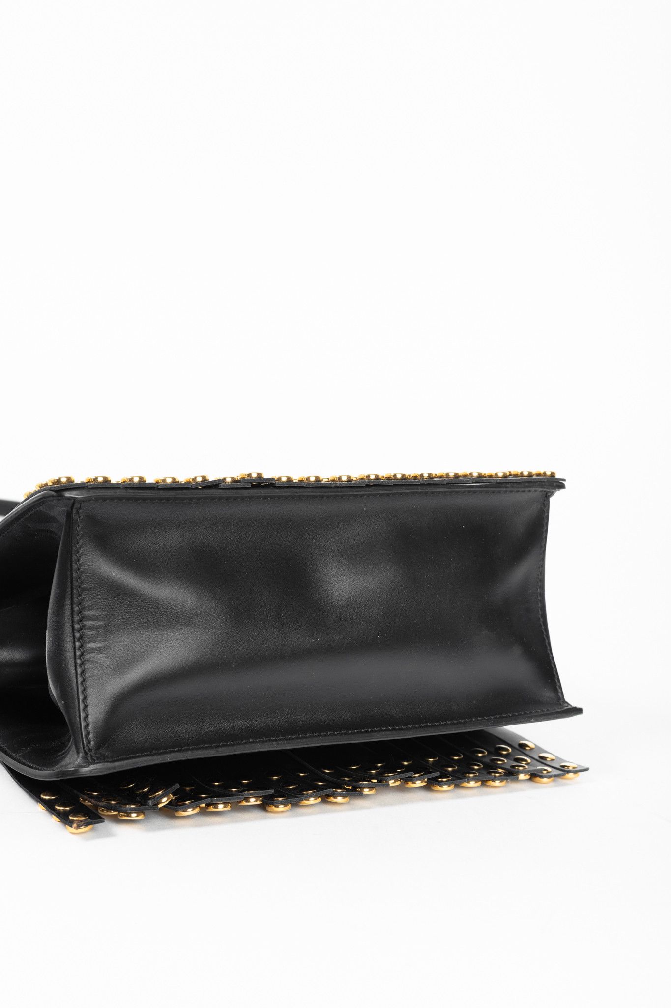 Prada Prada Saffiano Leather Studded Fringe Frame Shoulder Bag Size ONE SIZE - 5 Thumbnail