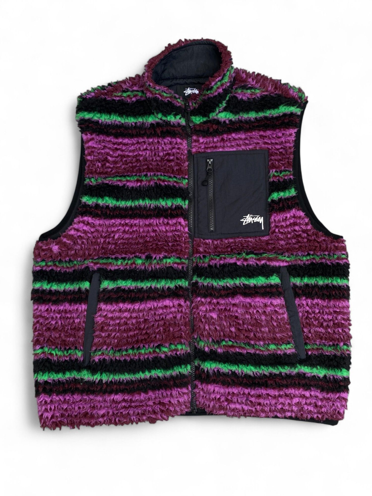 Stussy Sherpa vest S size パープル Purple stussy sherpa vest M | eBay
