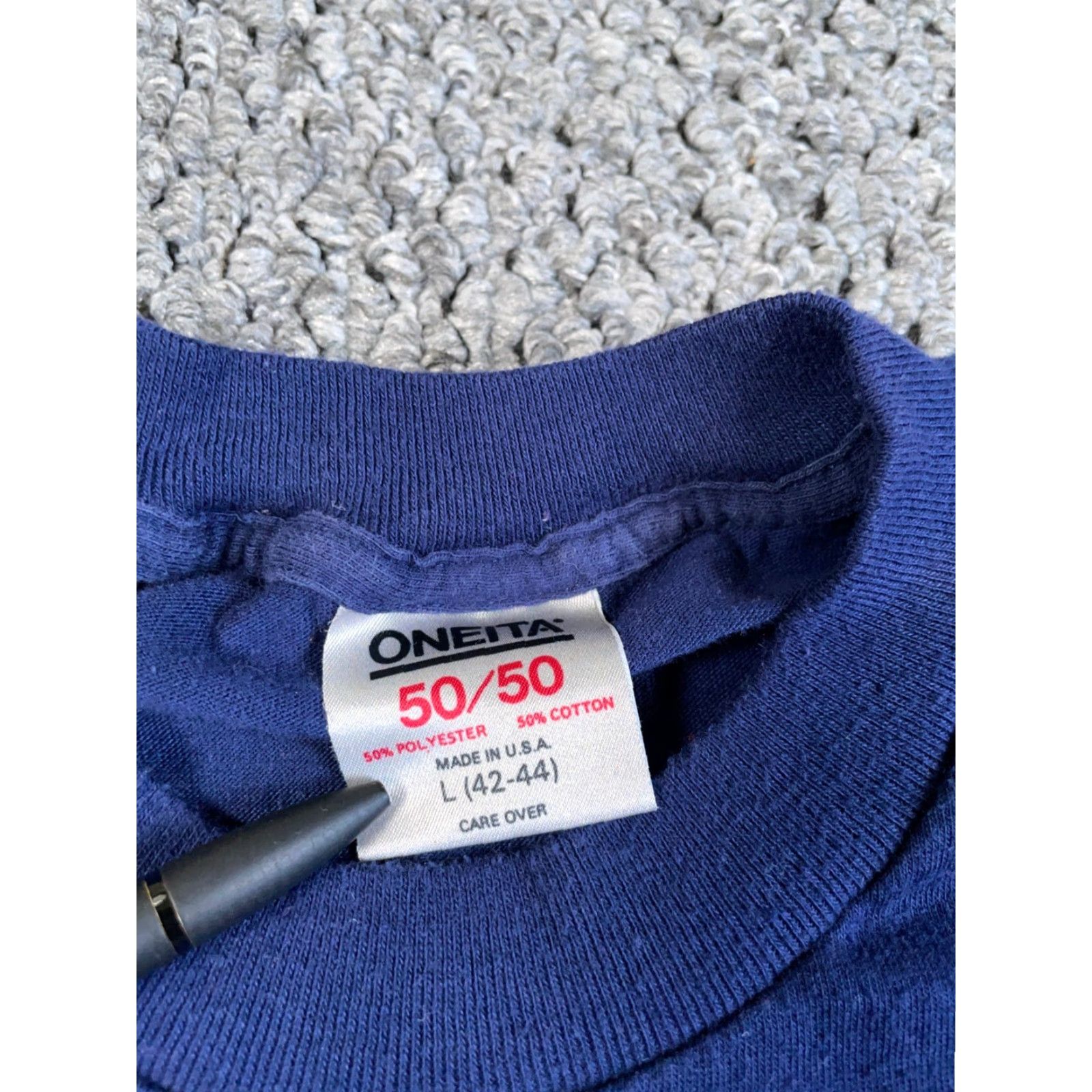Vintage VTG Oneita United States Navy Seal T-Shirt Adult Medium Blue USA 90s Patriotic Retro USA Men M T-Shirt Embroidered Graphic Print Vintage) Size US M / EU 48-50 / 2 - 3 Thumbnail