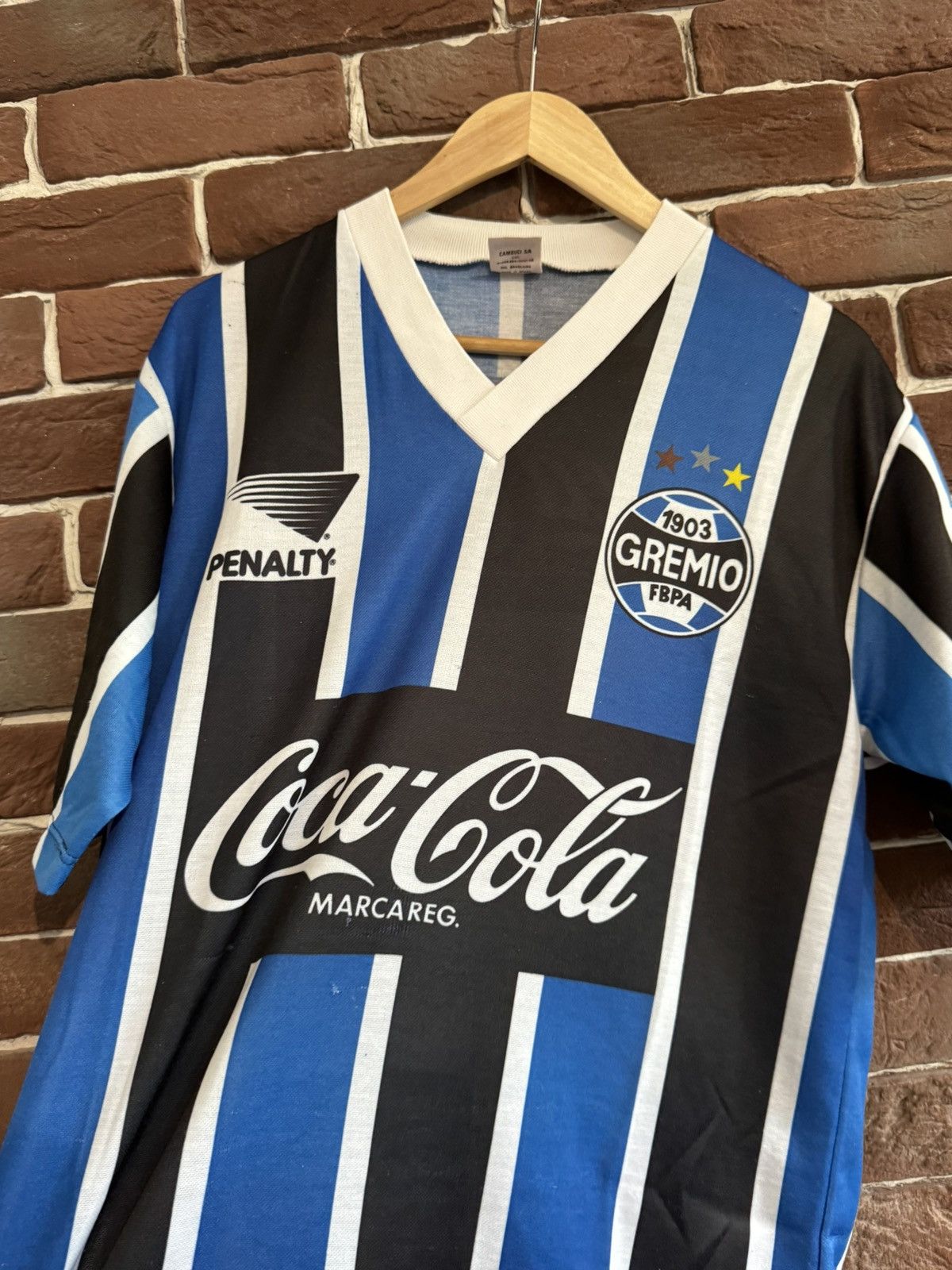 Penalty × Vintage Rare Vintage 1992/93 Gremio Home Football Soccer Jersey L Size US L / EU 52-54 / 3 - 10 Thumbnail